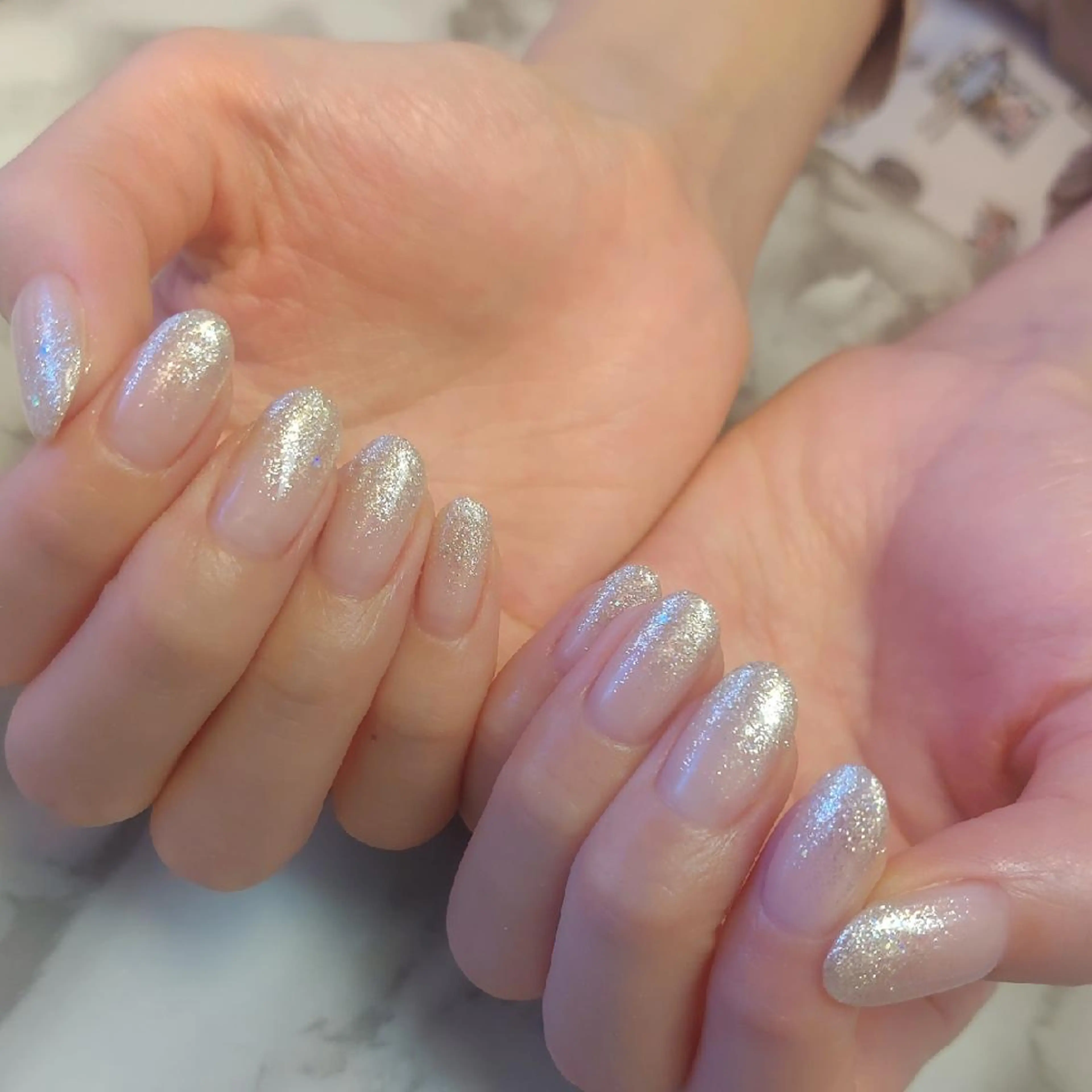 ネイル ラメ(グリッター) ラメグラデーション ジェヌインネイル 河内のネイルデザイン