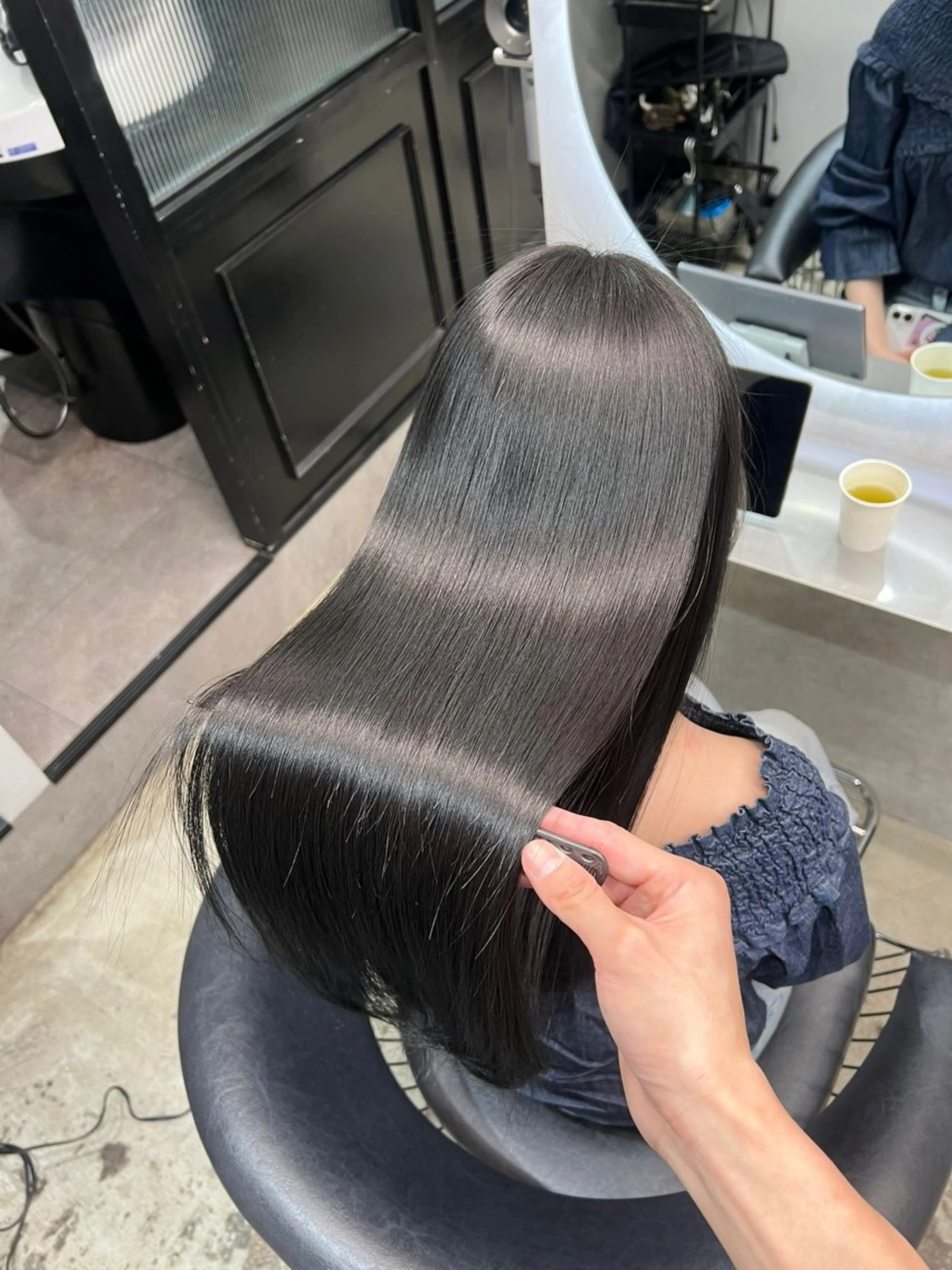 ロング カラー カット ヘアカラー トリートメント ワンホン×韓国/ 髪質改善/itaruのヘアスタイル