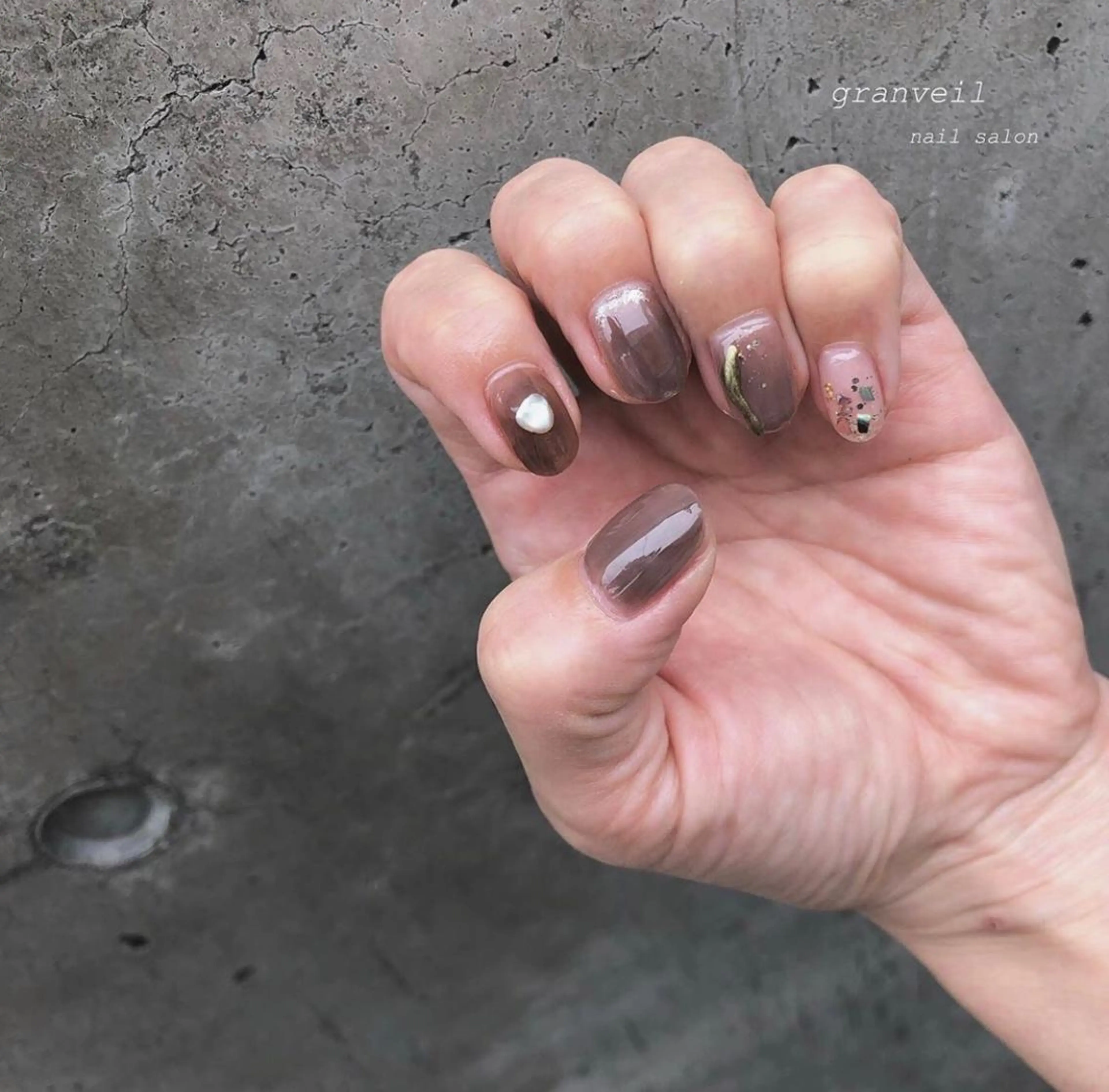 ネイル ニュアンスネイル nail salon granveilのネイルデザイン
