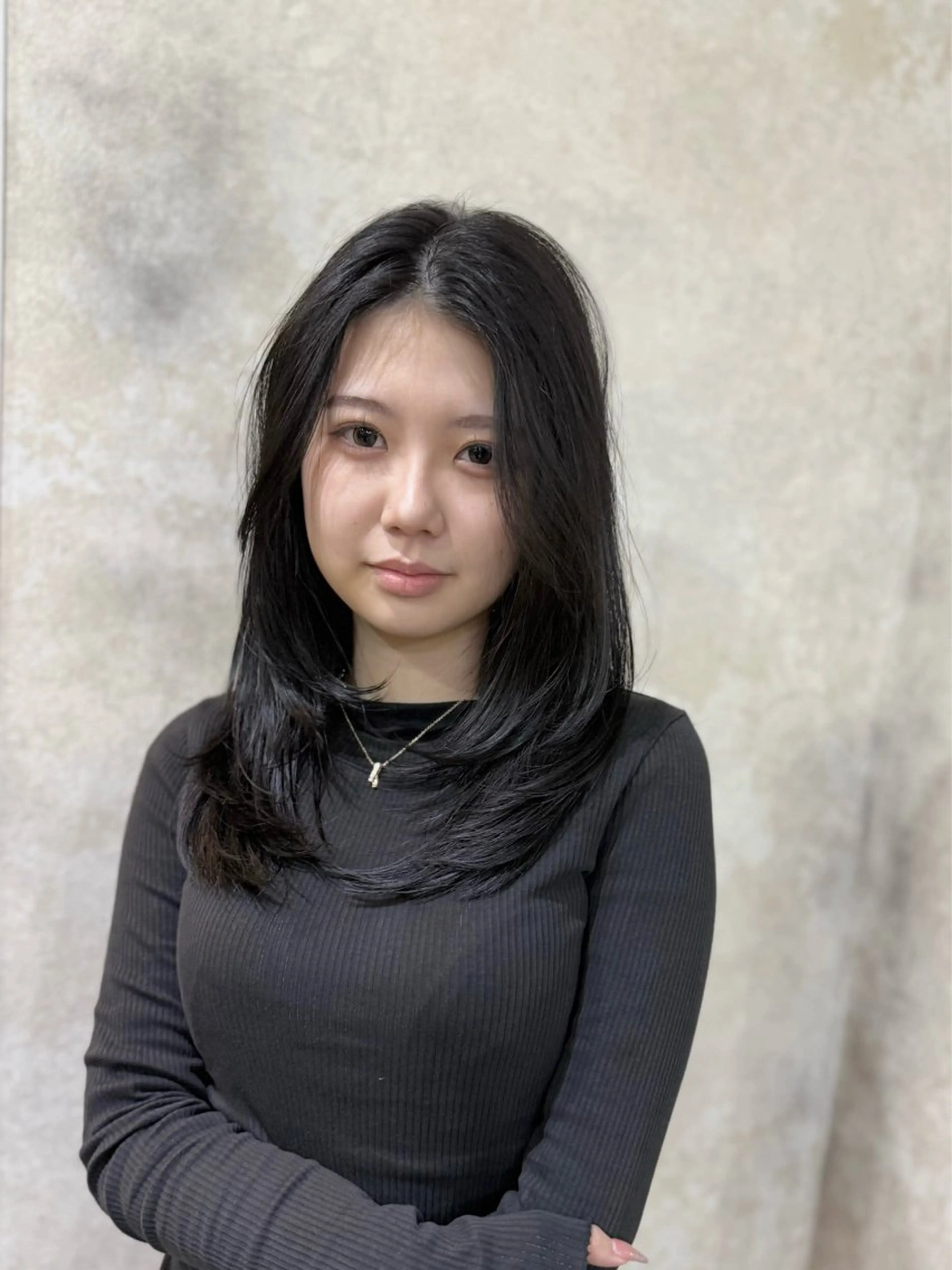 セミロング レイヤーカット カット ヘアカラー トリートメント 若命燿史／レイヤー 縮毛矯正/髪質改善のヘアスタイル