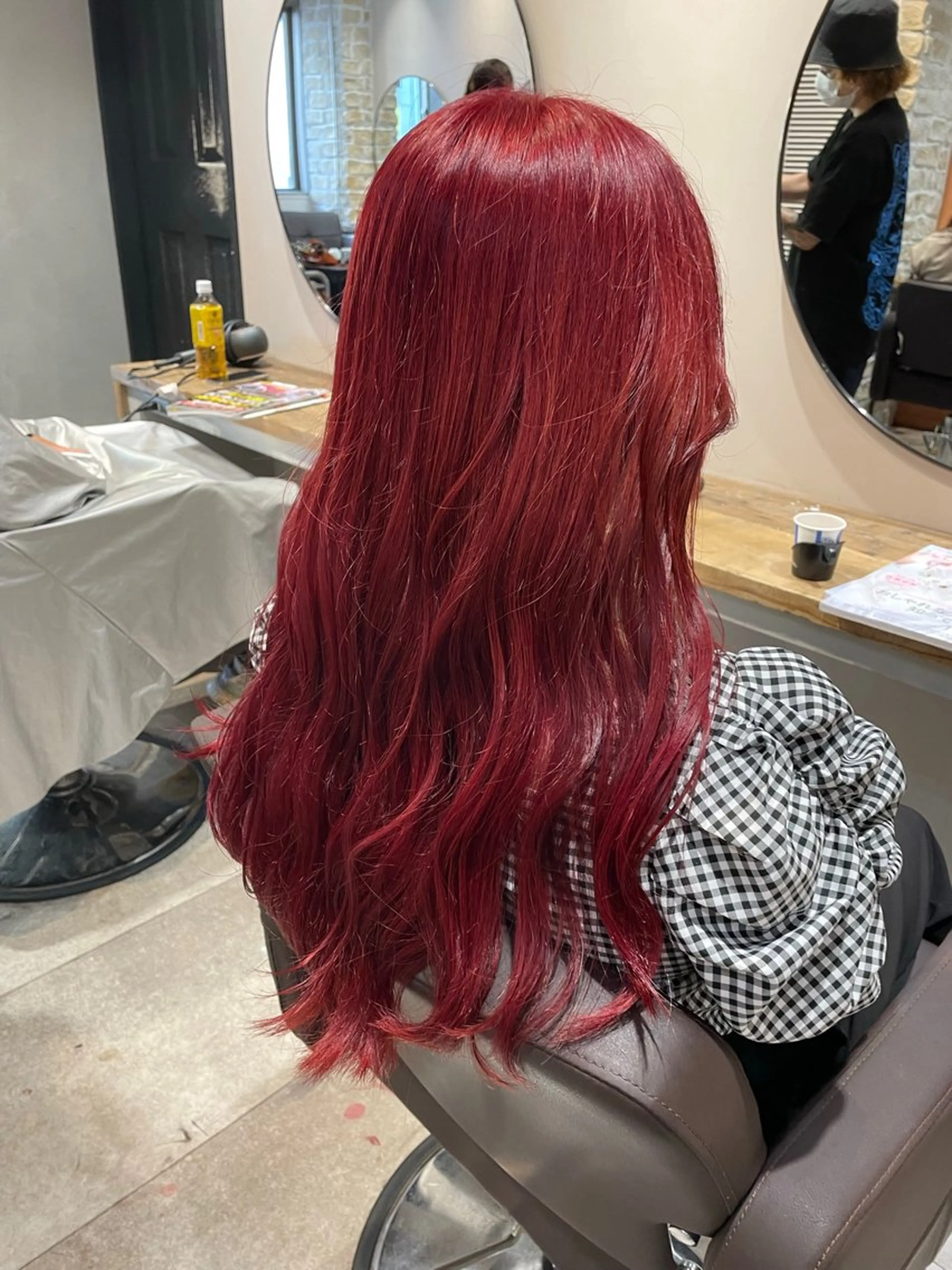 ロング カラー レッドカラー ヘアカラー トリートメント 👾TAMURA MAAYA👾のヘアスタイル