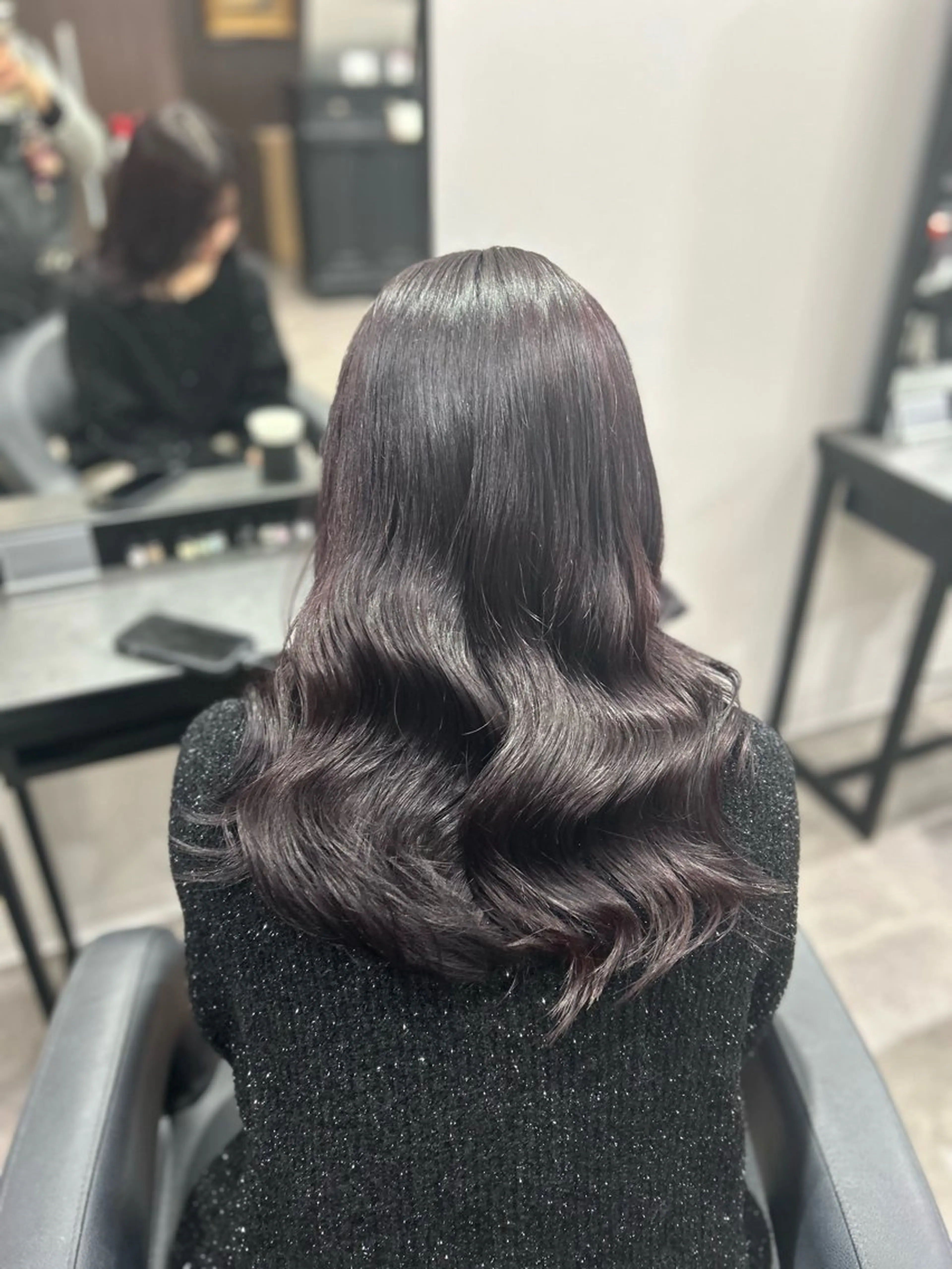 ミディアム カラー ヘアアレンジ ヘアカラー トリートメント ヘアセット 💎韓国/ レイヤー カット/ 暖色🫧のヘアスタイル