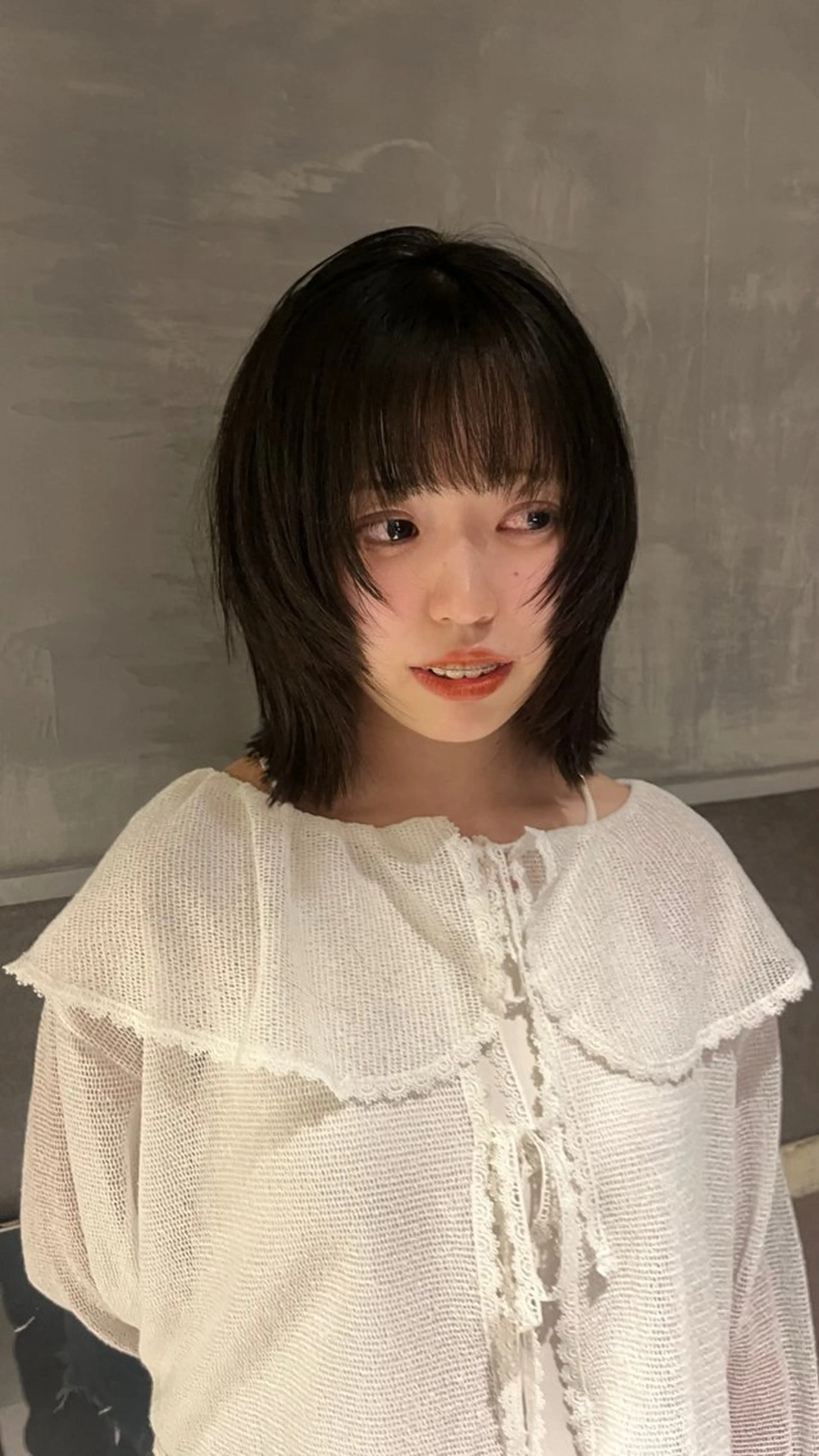 ミディアム ボブレイヤー ボブ レイヤーカット カット bococa / マナカのヘアスタイル