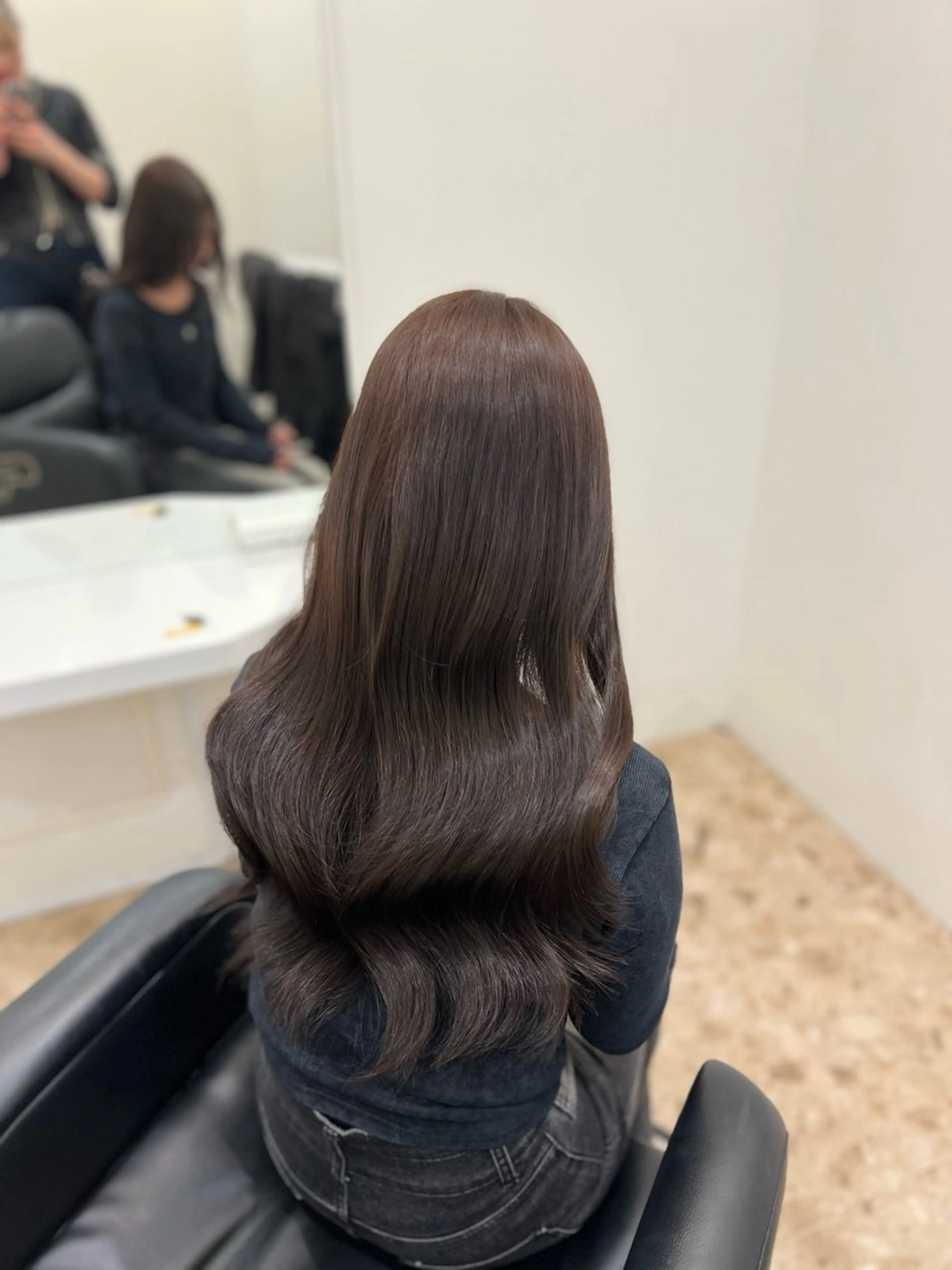 ロング カラー ヘアカラー トリートメント 髪質改善/レイヤー/ 透明感カラー/桃谷翼のヘアスタイル