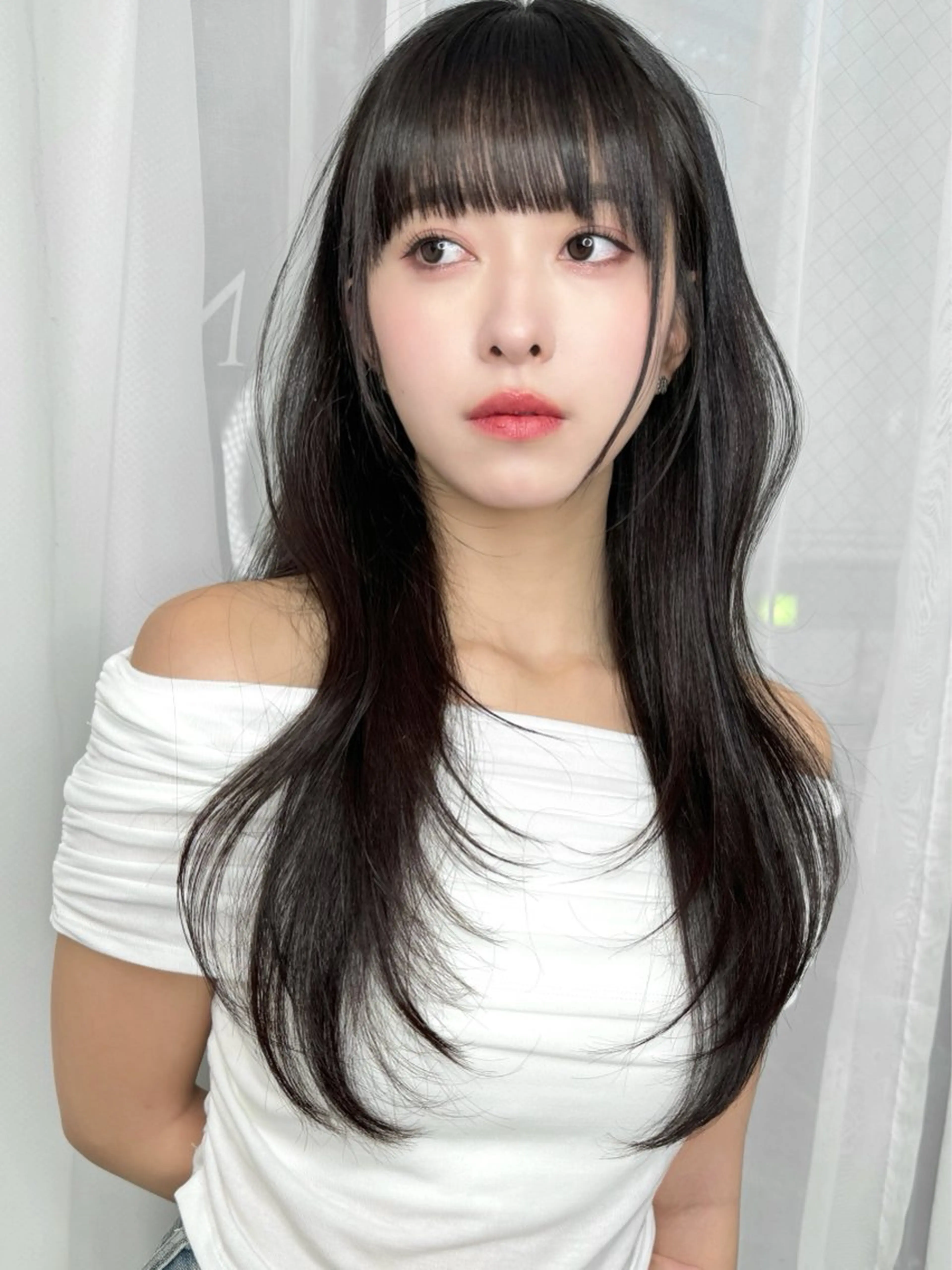 ロング ハッシュカット 韓国風ヘア 戸張 翔太のヘアスタイル