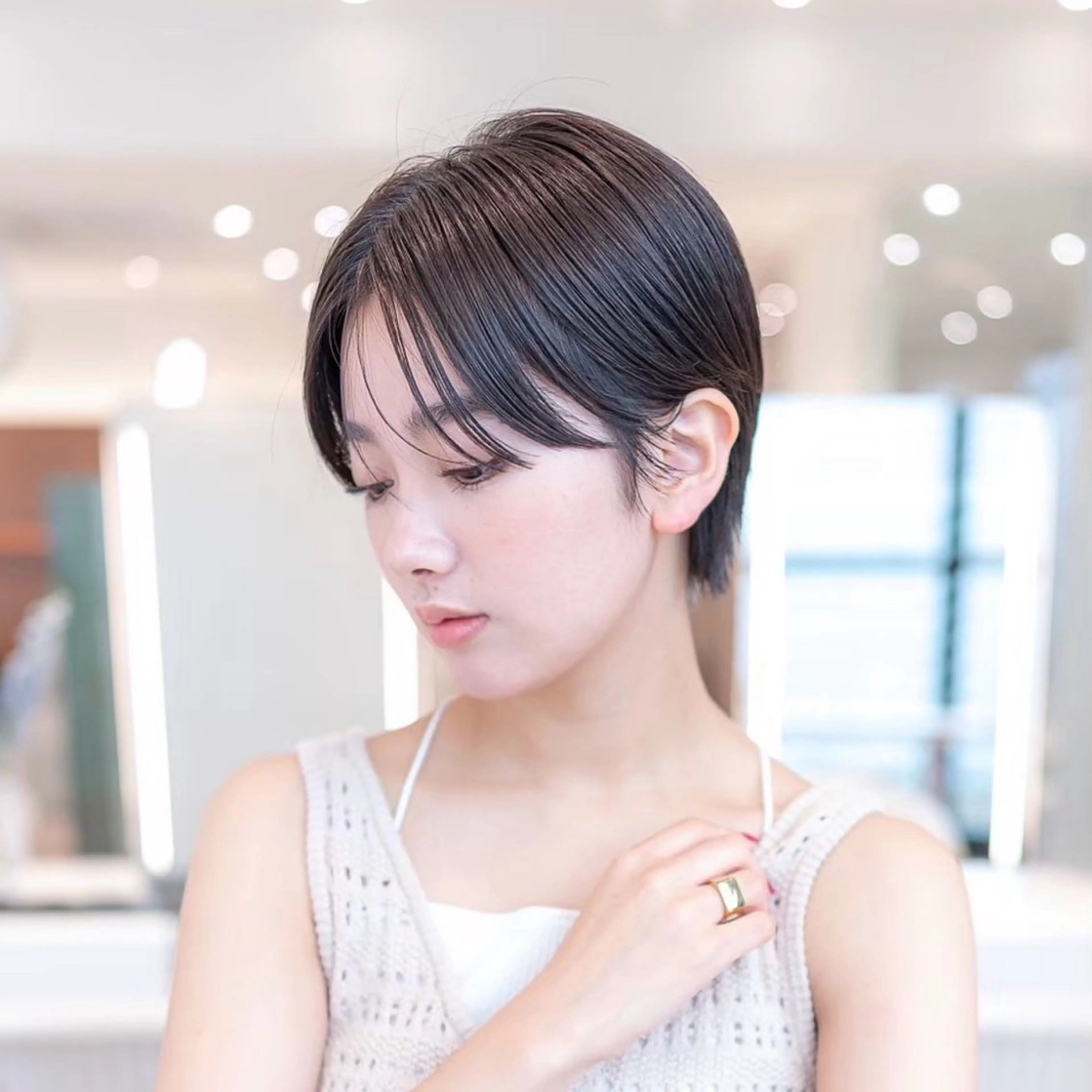 ショート カット ヘアカラー 縮毛矯正 トリートメント 田中航平/渋谷ボブ/ レイヤーボブのヘアスタイル