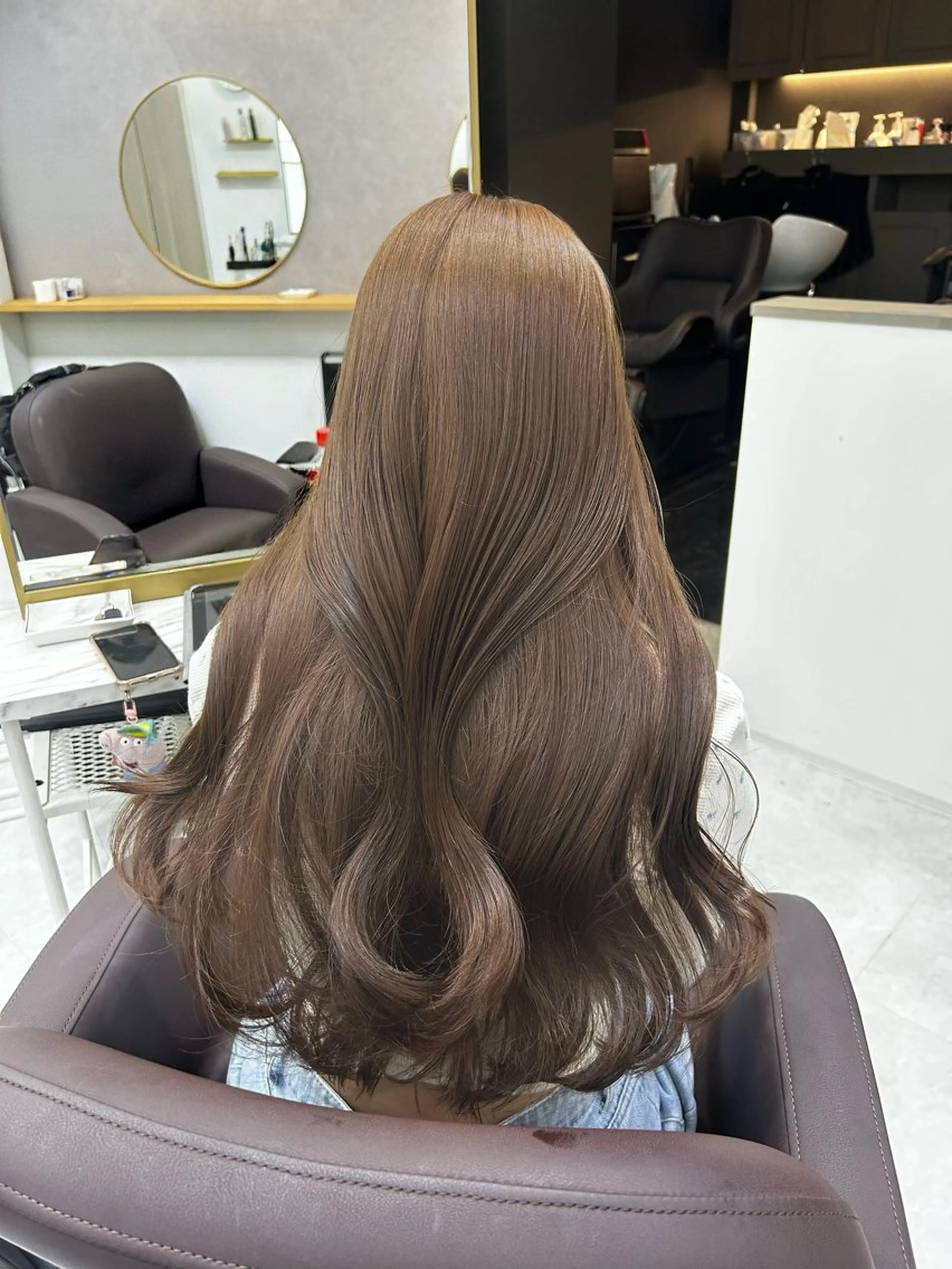 ロング カラー ヘアアレンジ ヘアカラー トリートメント ヘアセット ブリーチなしカラー/ ブラウン/レイヤーのヘアスタイル