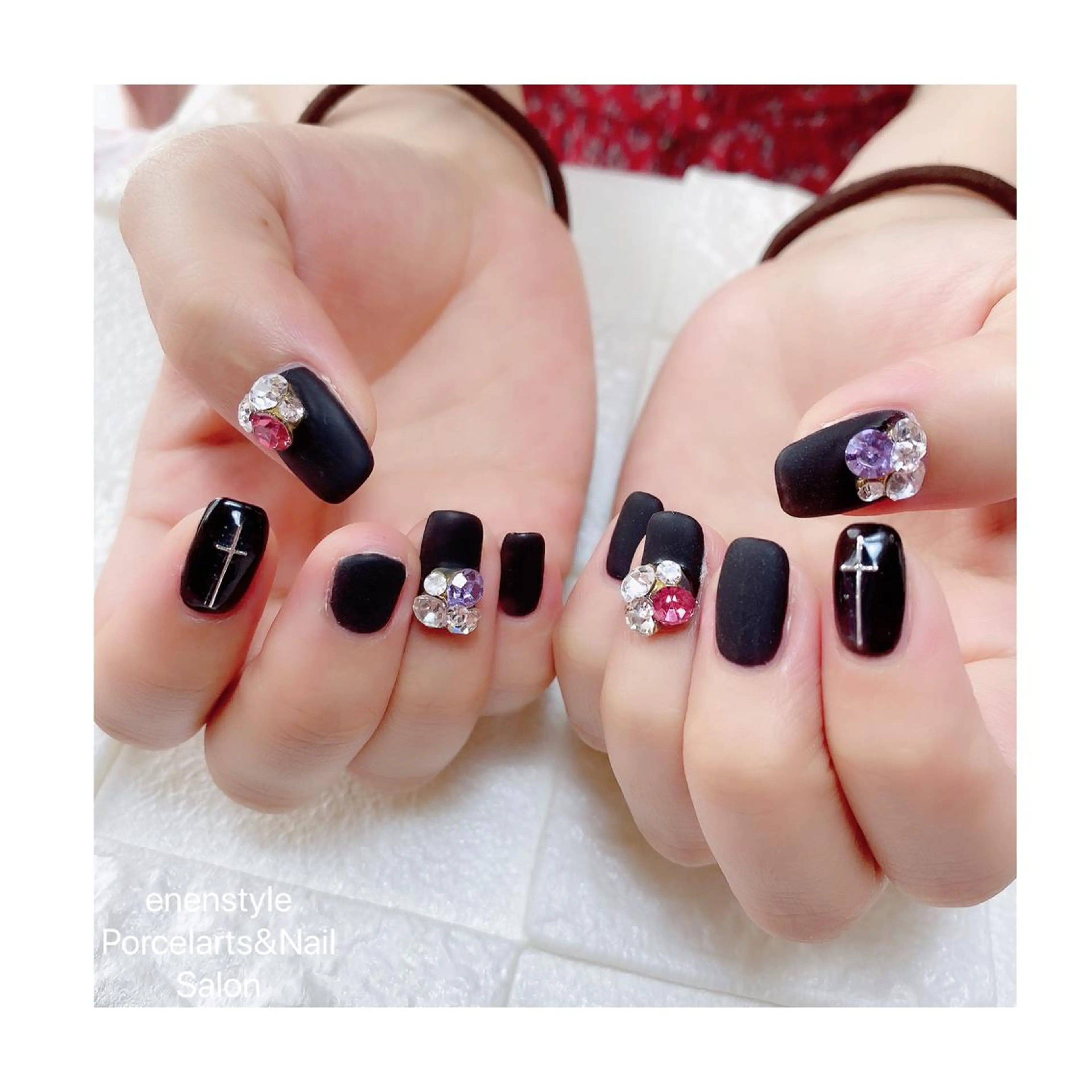 ミディアム ネイル ハンドネイル 👑enen style👑のネイルデザイン