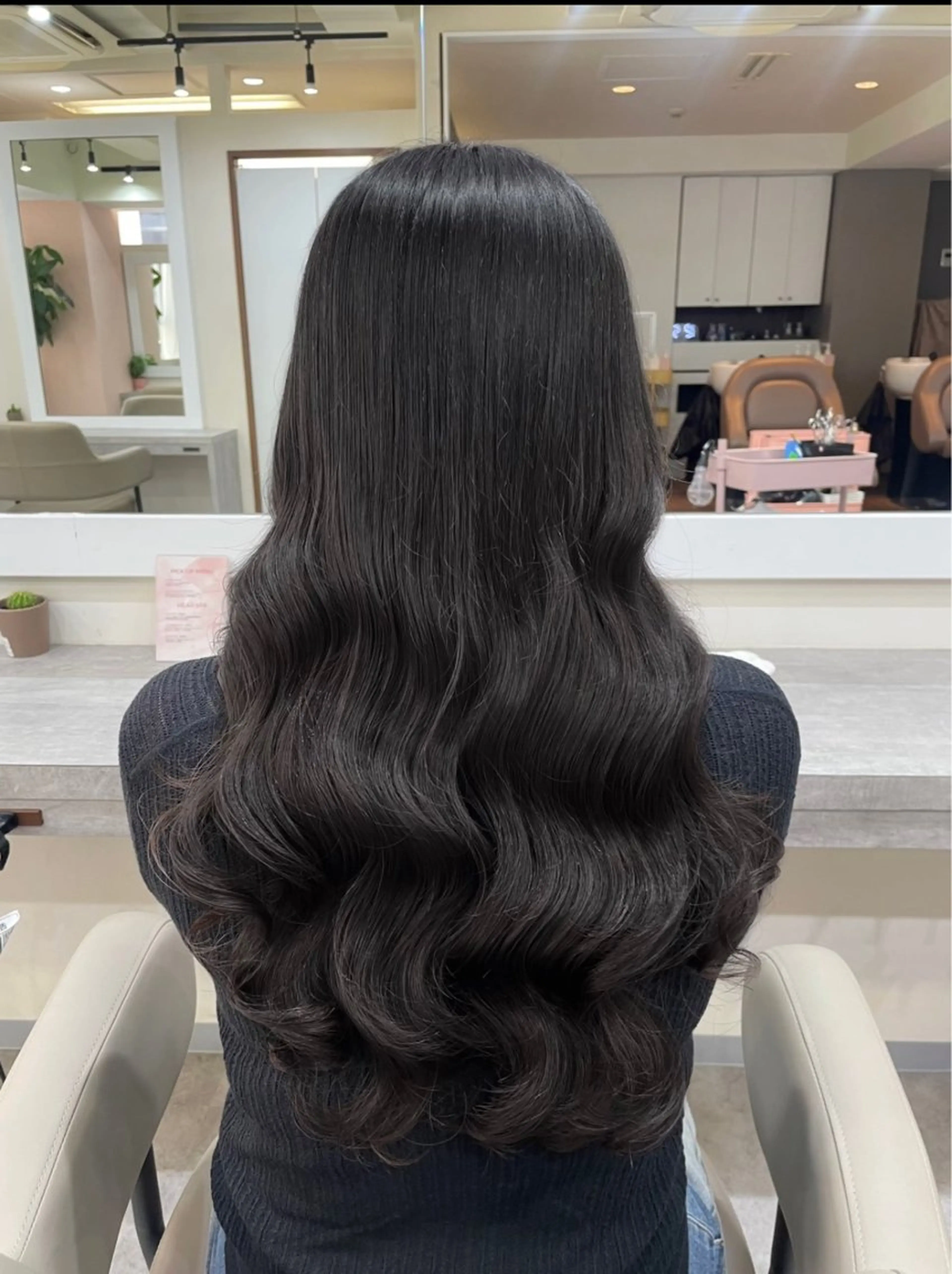 ロング 韓国風ヘア レイヤーカット 韓国風パーマ/ヘア セット/店長みづきのヘアスタイル