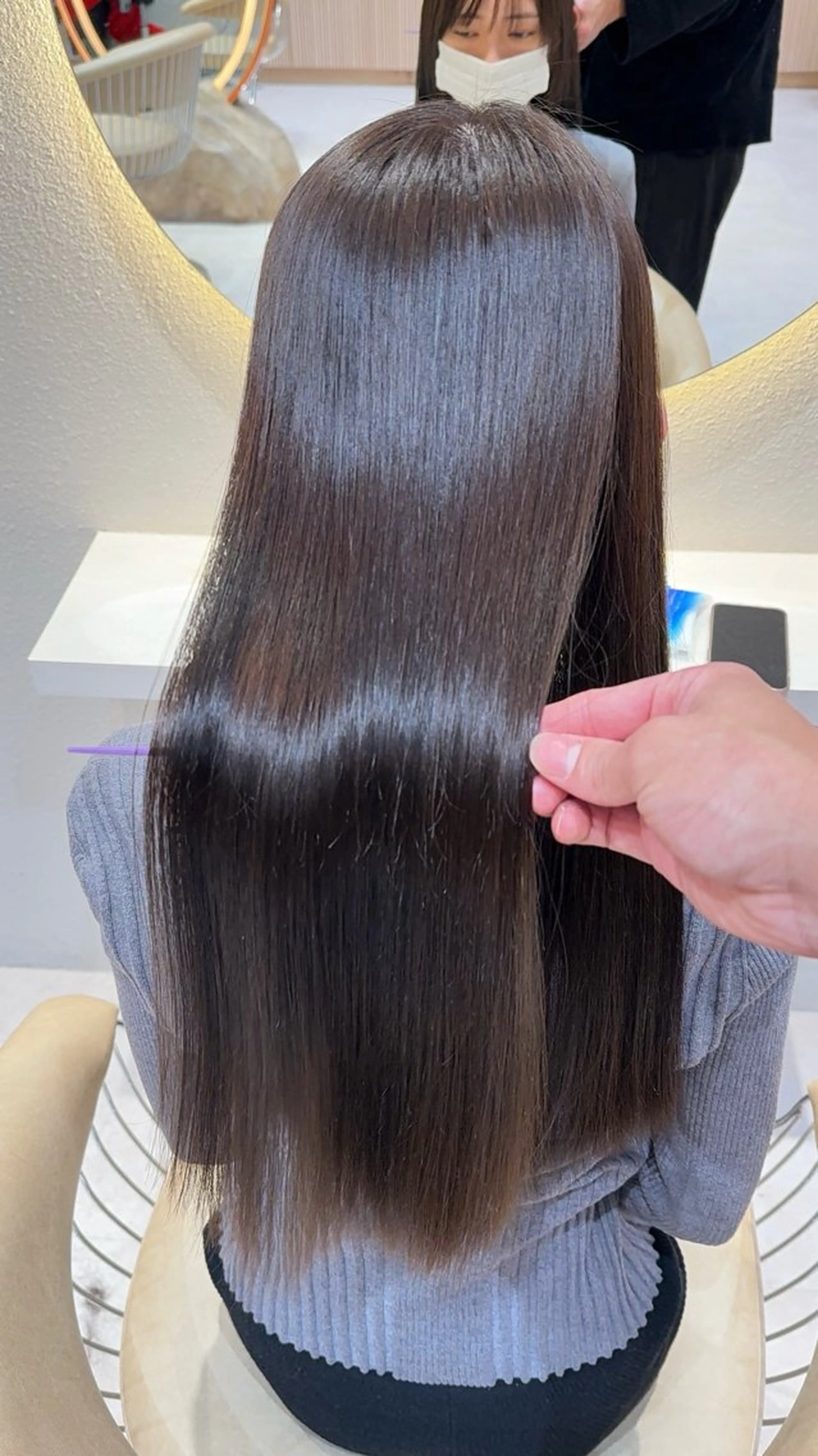 ロング カラー カット ヘアカラー 縮毛矯正 レイヤー❣️縮毛矯 川村利幸のヘアスタイル