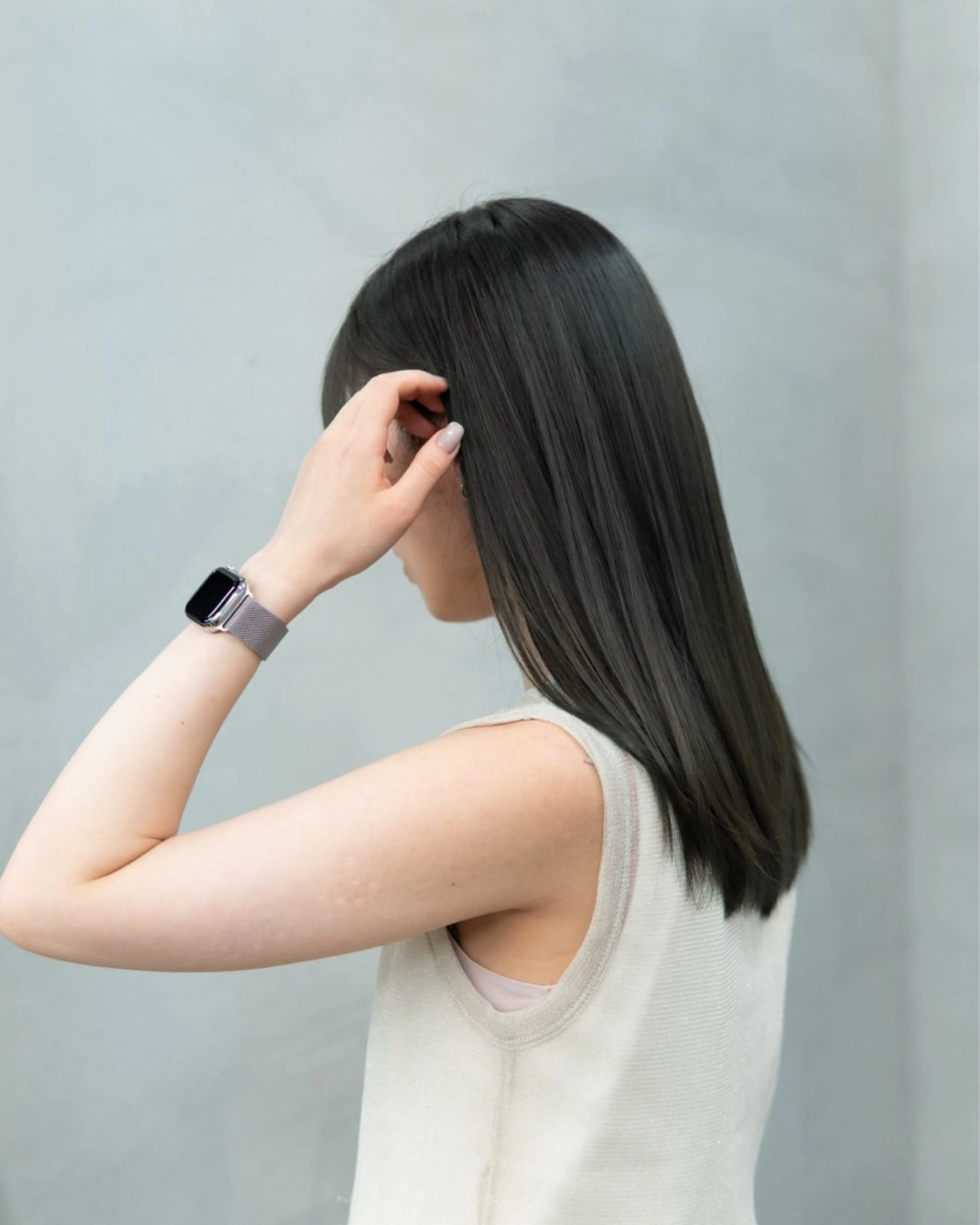 ミディアム カラー ベージュカラー グレージュ オリーブグレージュ オリーブグレー トリートメント ヘアカラー トリートメント 🦋髪質改善/艶髪 /カラー/go🦋のヘアスタイル