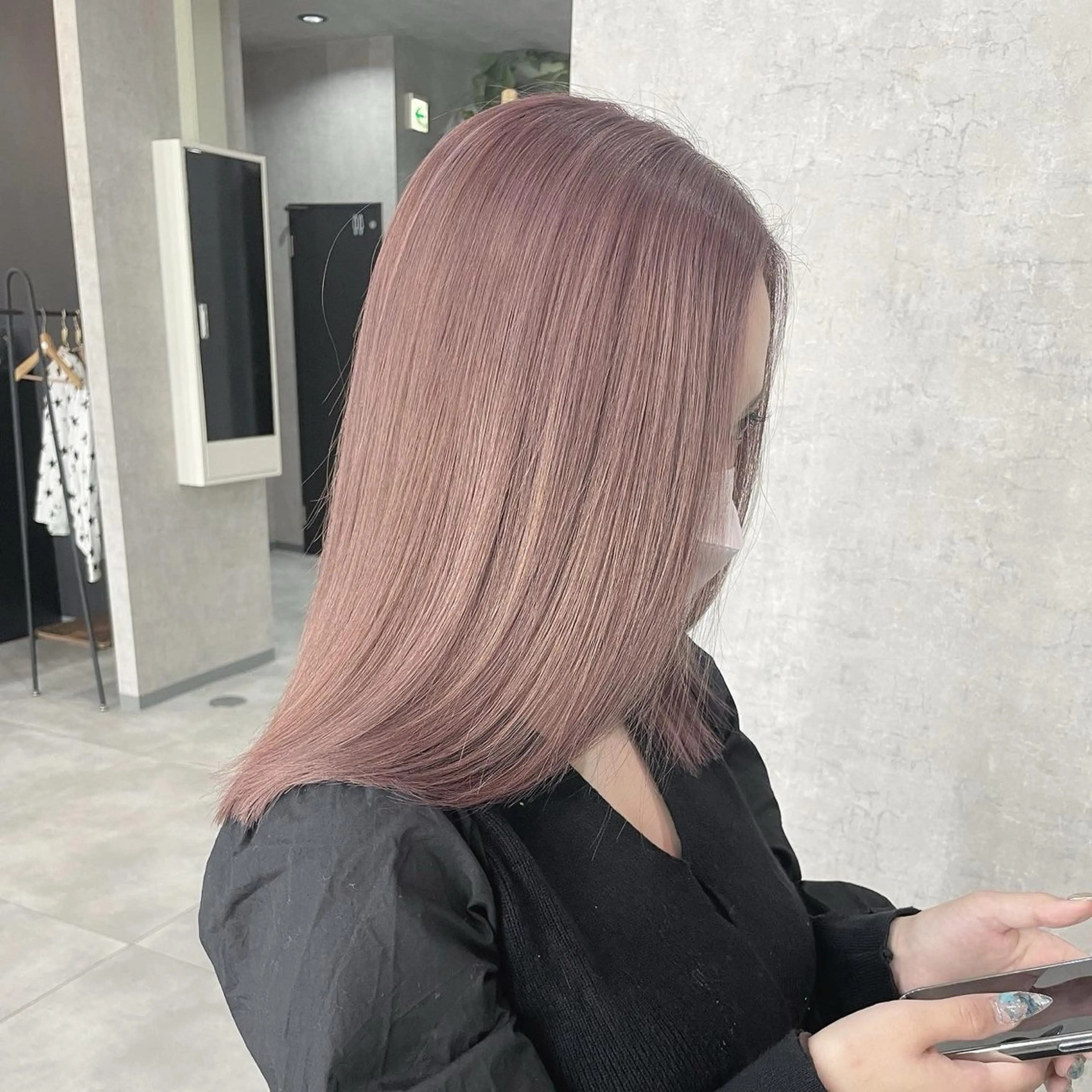 ミディアム カラー ヘアカラー 山田 明のヘアスタイル