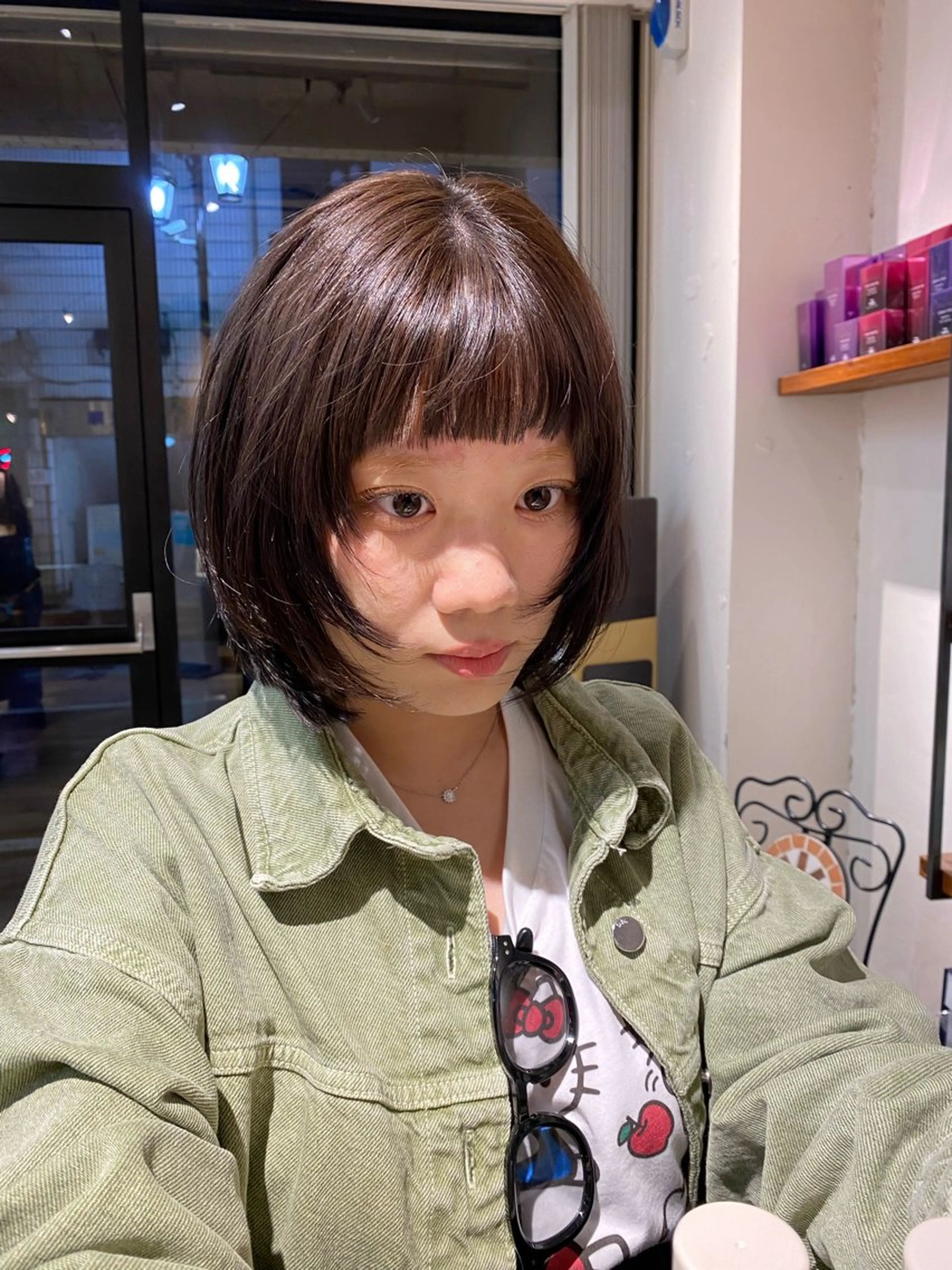 ミディアム カラー カット ヘアカラー ナチュラルヘア🫧 ナナミのヘアスタイル