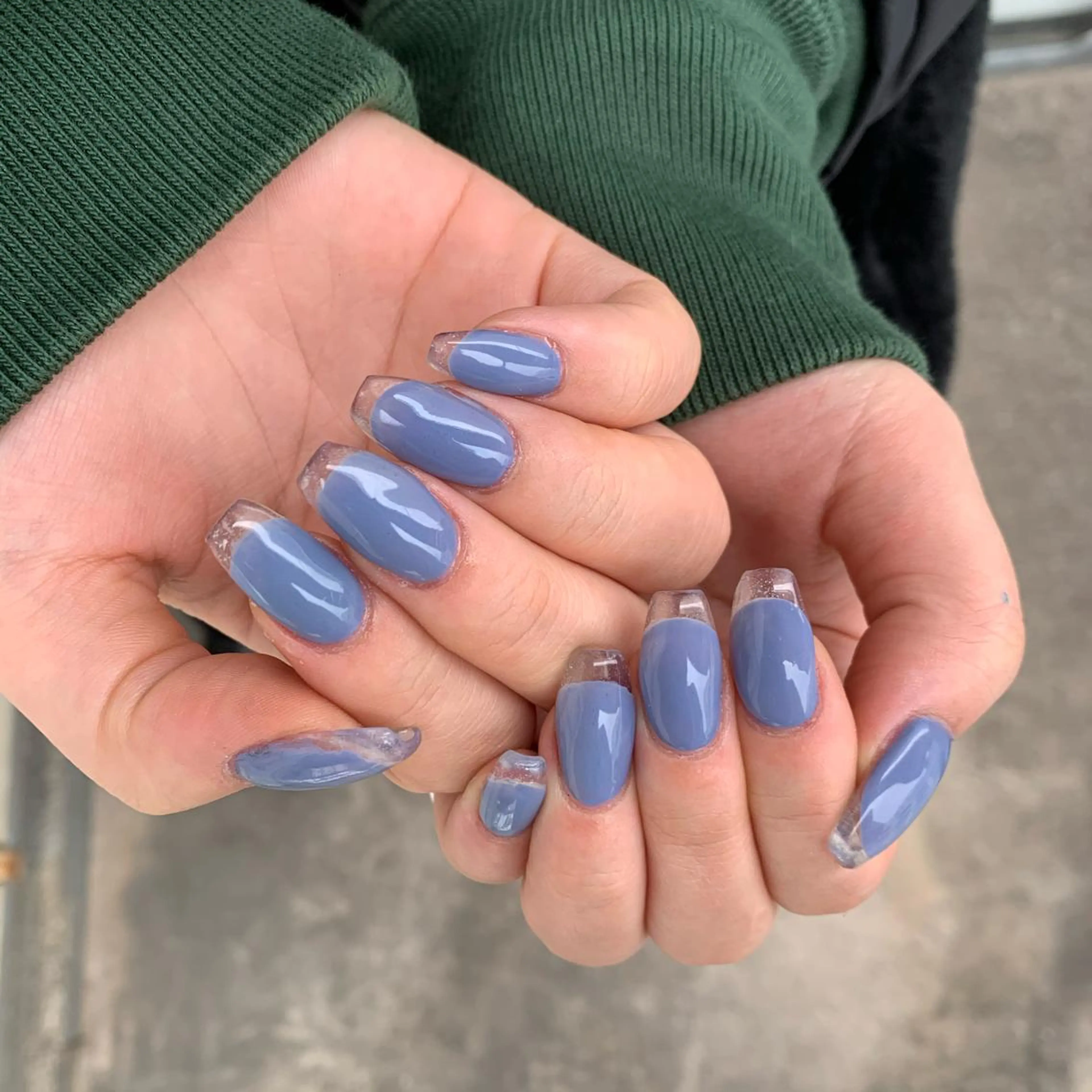 ネイル クリアネイル スカルプネイル ハンドネイル tener 🧋yume🧋のネイルデザイン