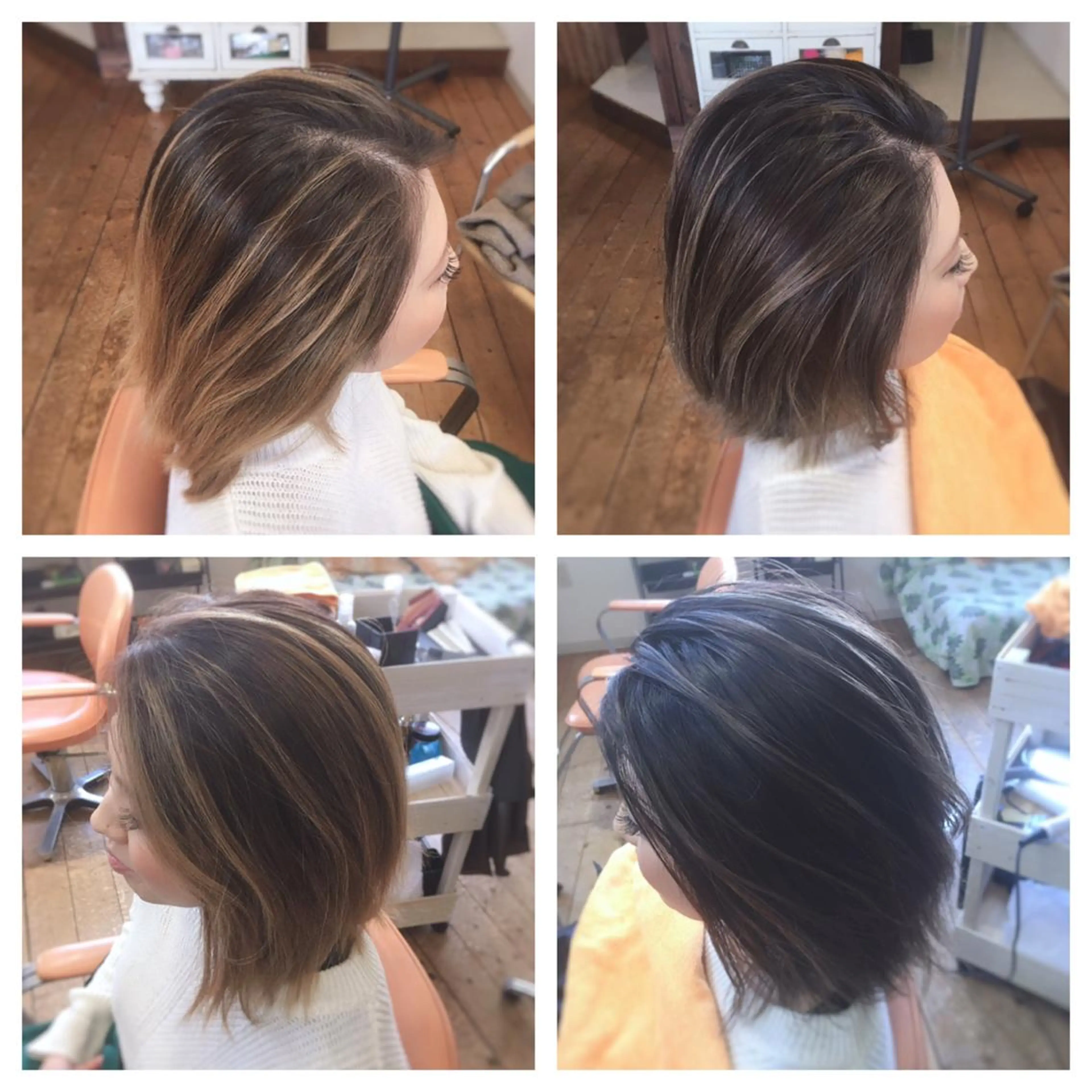 ミディアム カラー タカハシ ユウヤのヘアスタイル