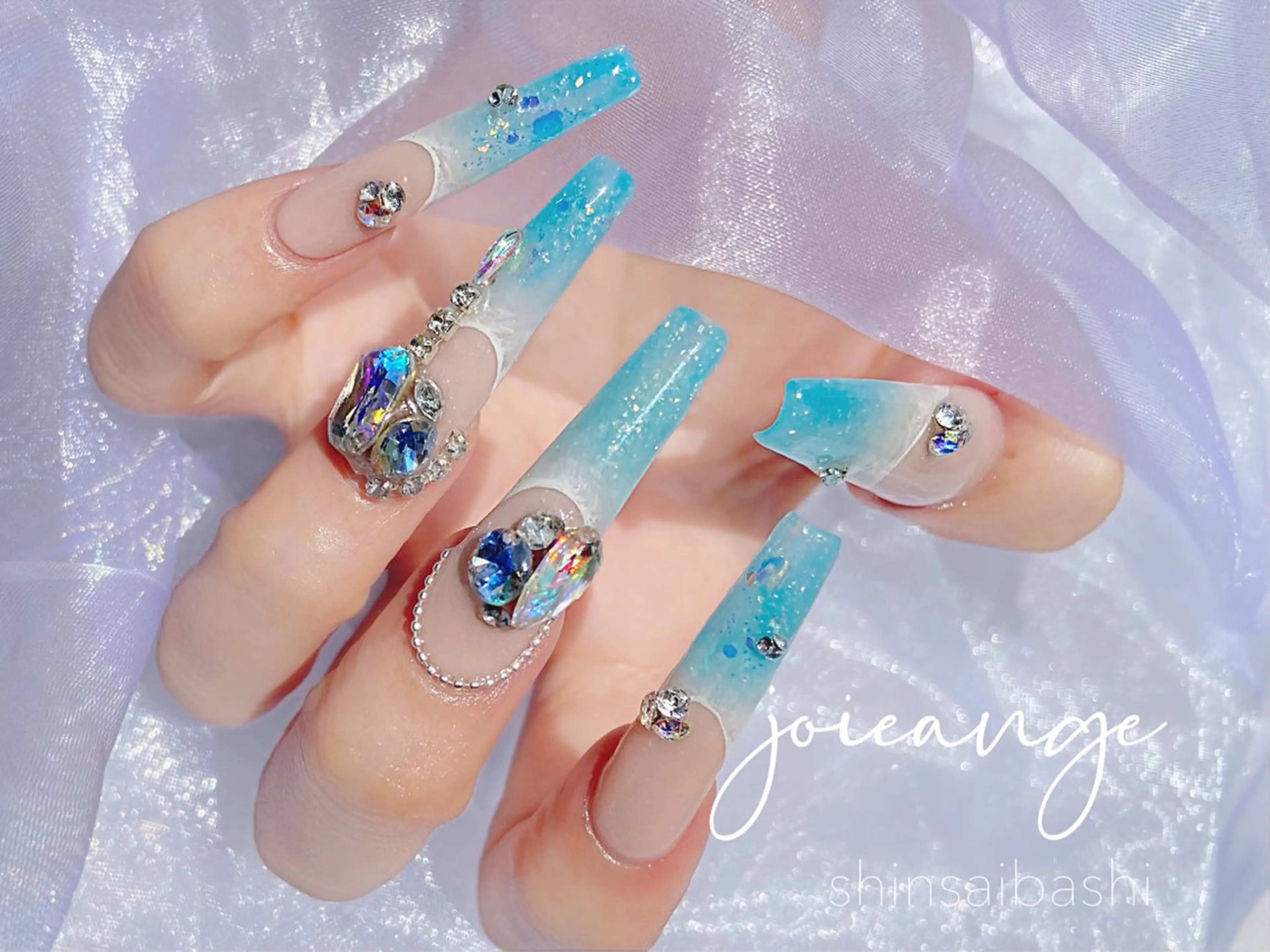 ネイル キラキラネイル スカルプネイル ハンドネイル 🫧藤本🫧 joieangeのネイルデザイン