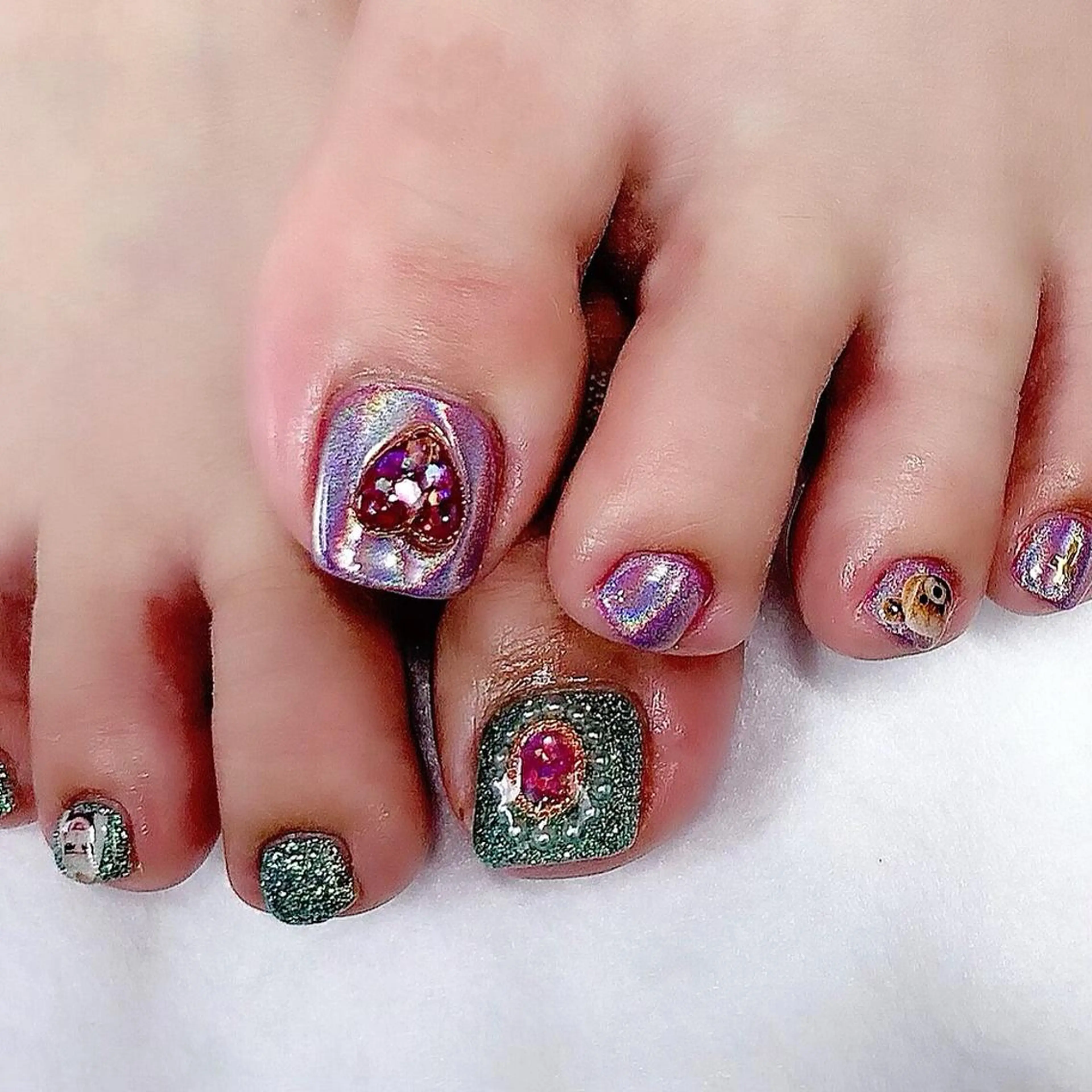 ネイル アートネイル フットネイル ジェルネイル 東 千夏のネイルデザイン