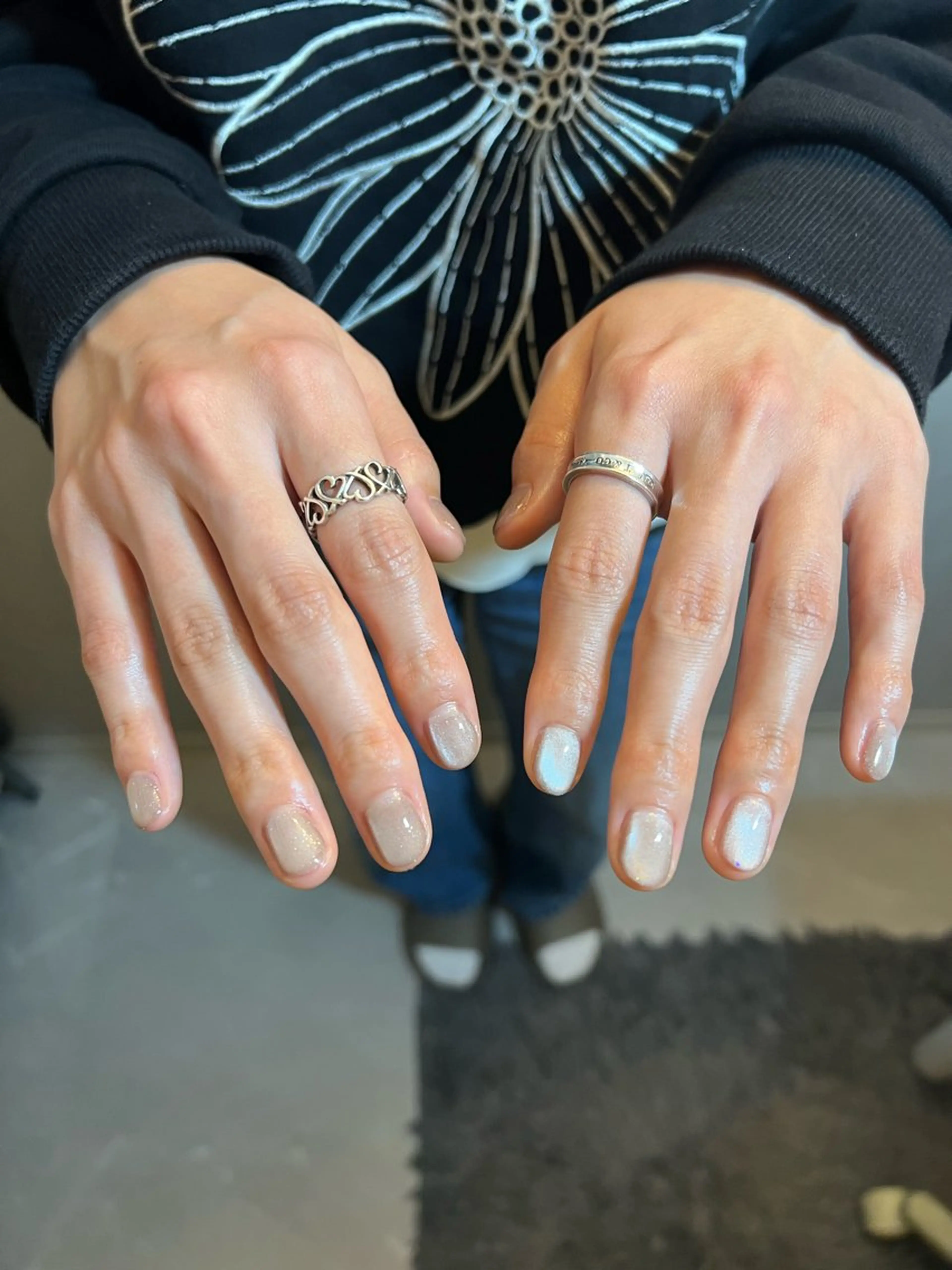 ネイル 氷ネイル・うるうるネイル マグネットネイル urun eriのネイルデザイン