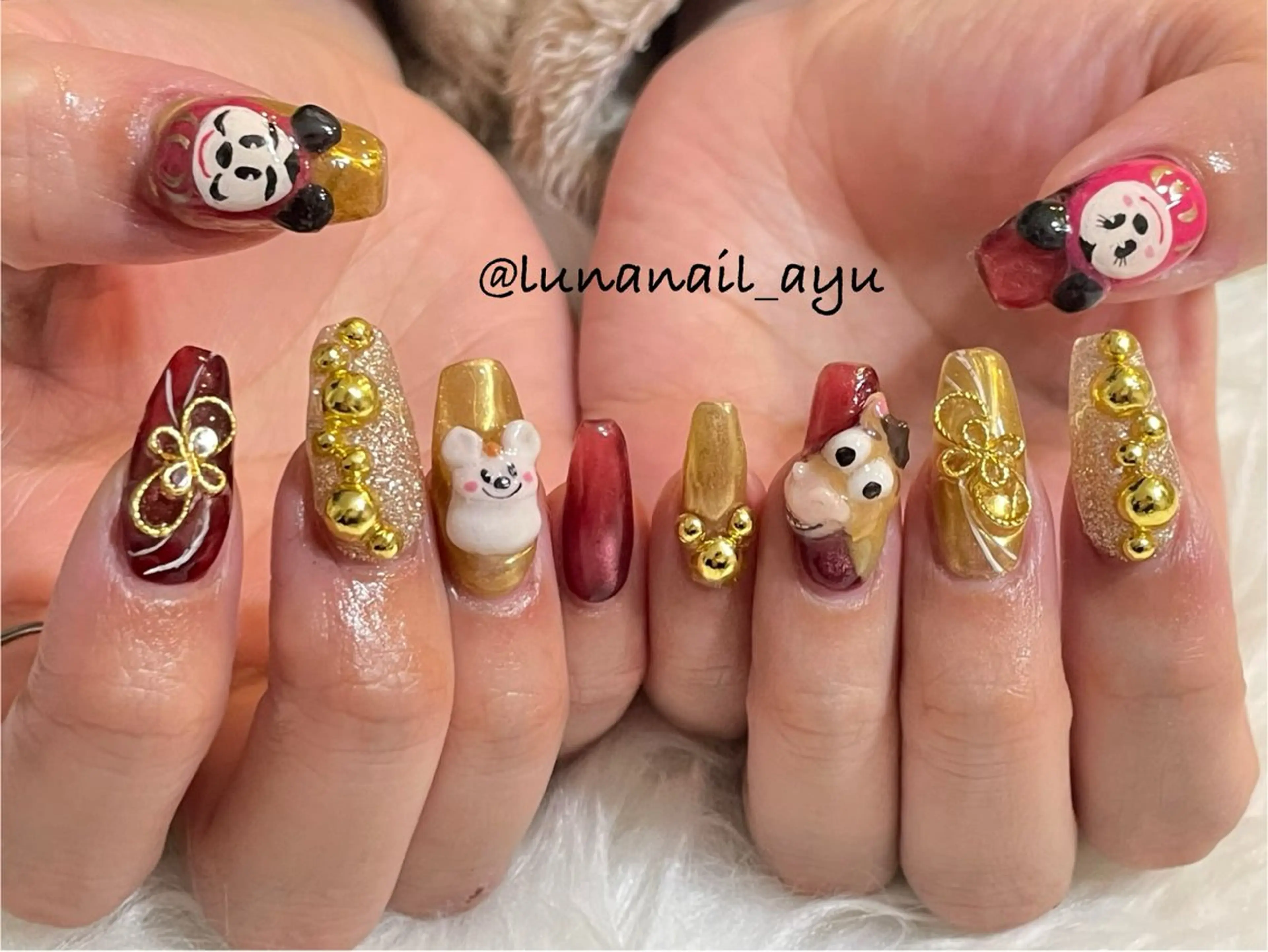 ネイル 成人式 LUNA NAIL ayuのネイルデザイン