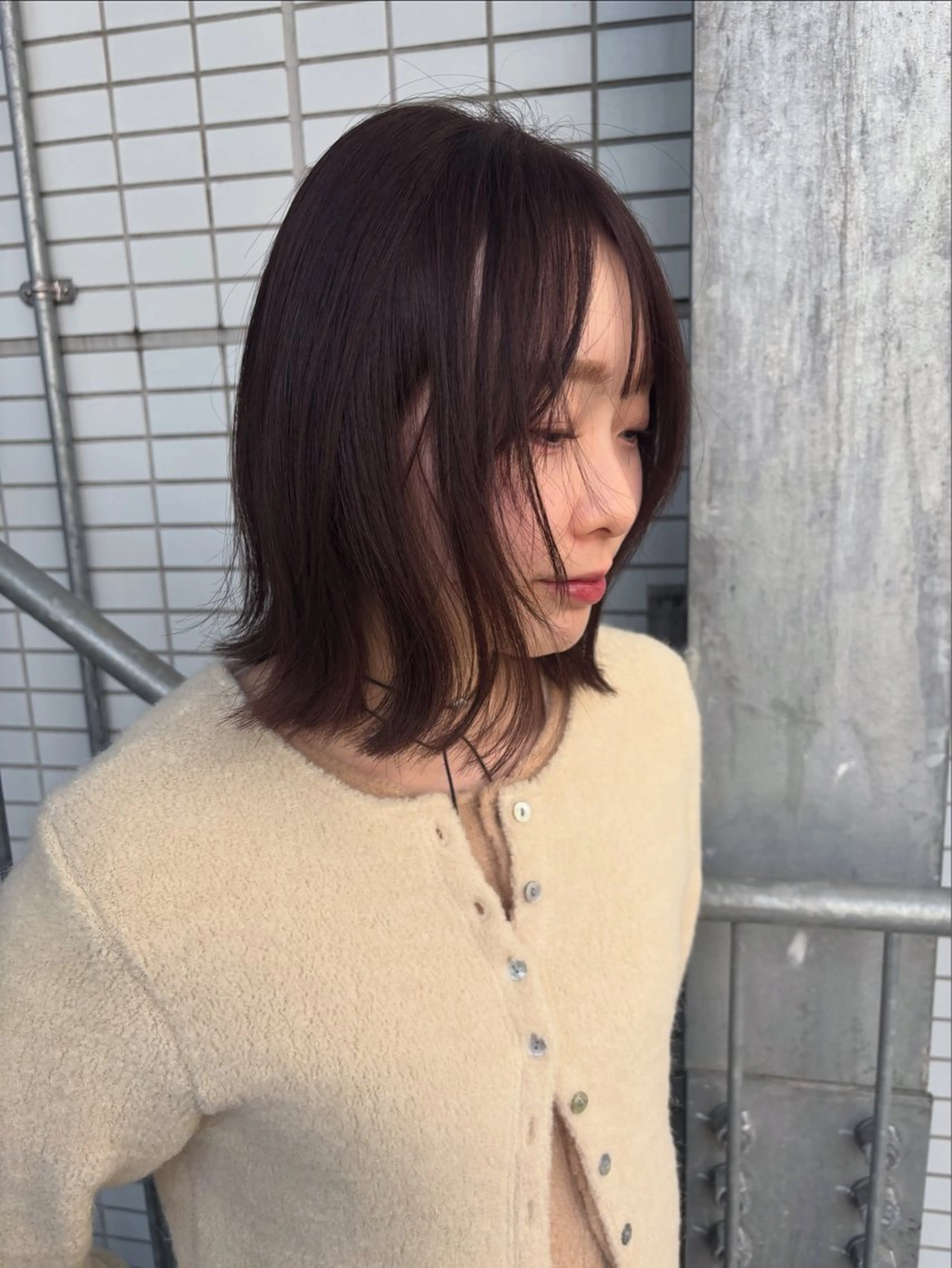 ショート カラー 透明感カラー ゆい/パーマ/レイヤ ー/似合わせカラーのヘアスタイル