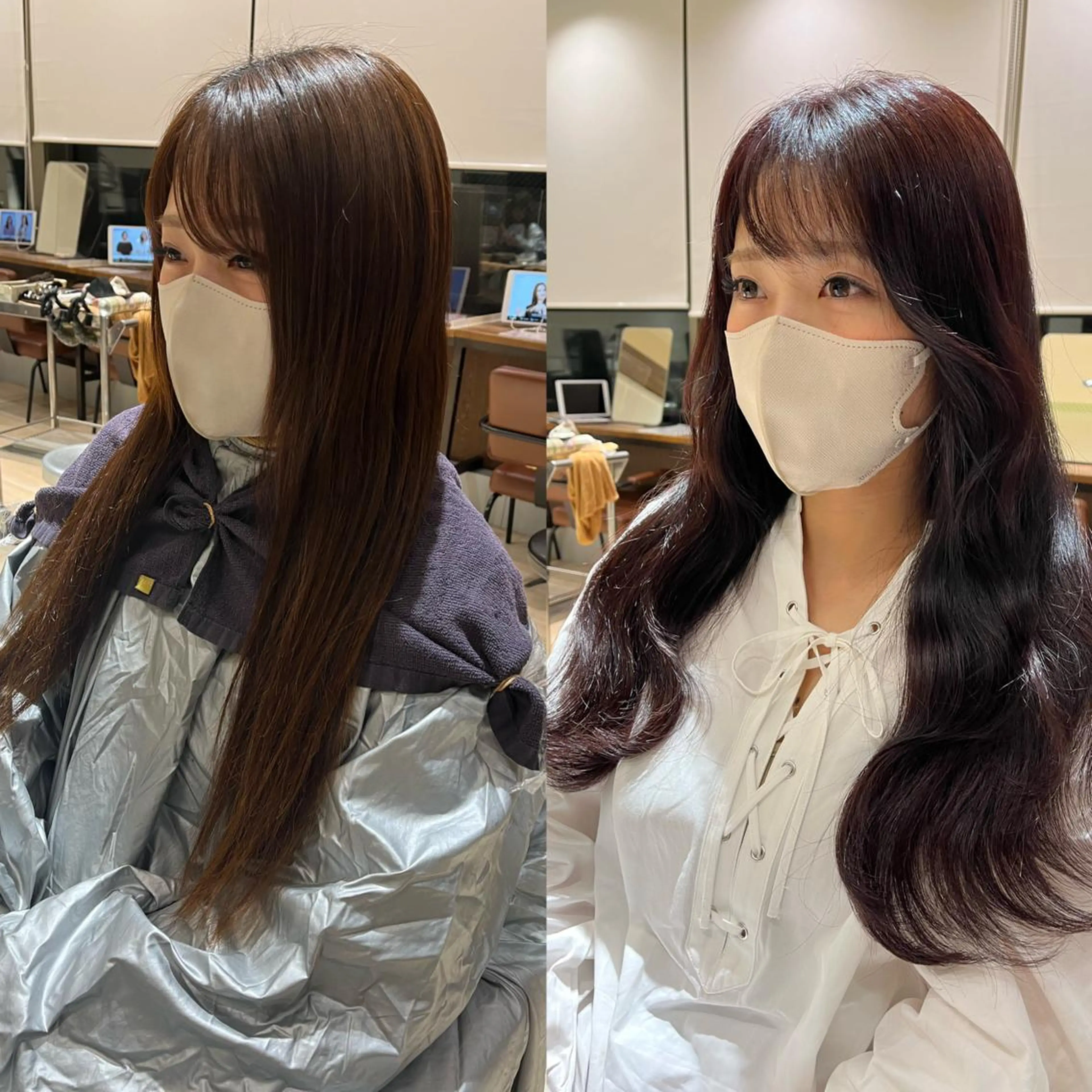 カラー ラベンダーカラー ラベンダーピンク ピンクカラー 早朝セット☀️ レイヤー/Momoのヘアスタイル