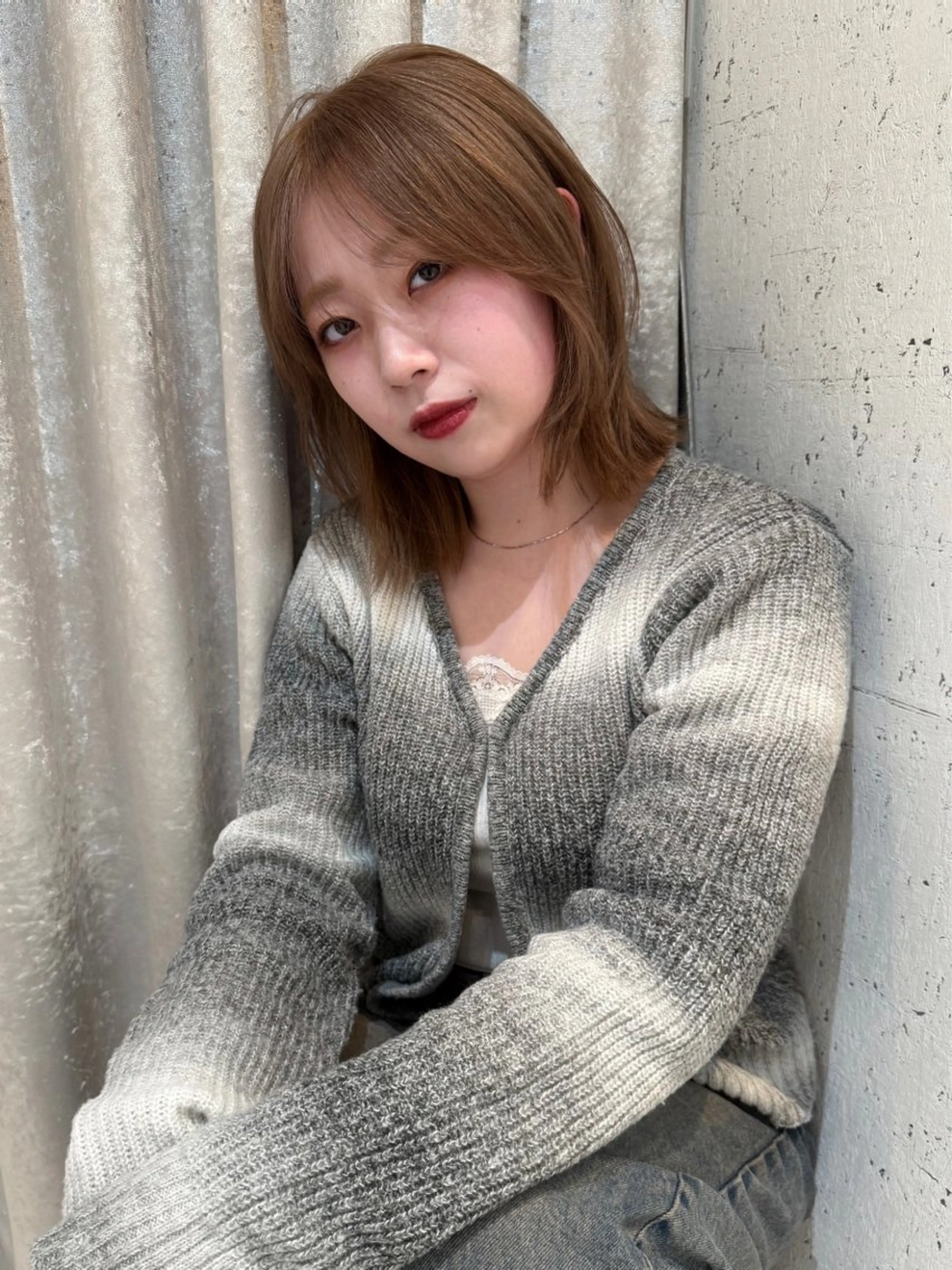 ミディアム カラー 似合わせカット カット ヘアカラー トリートメント mai / linoah˚✧のヘアスタイル