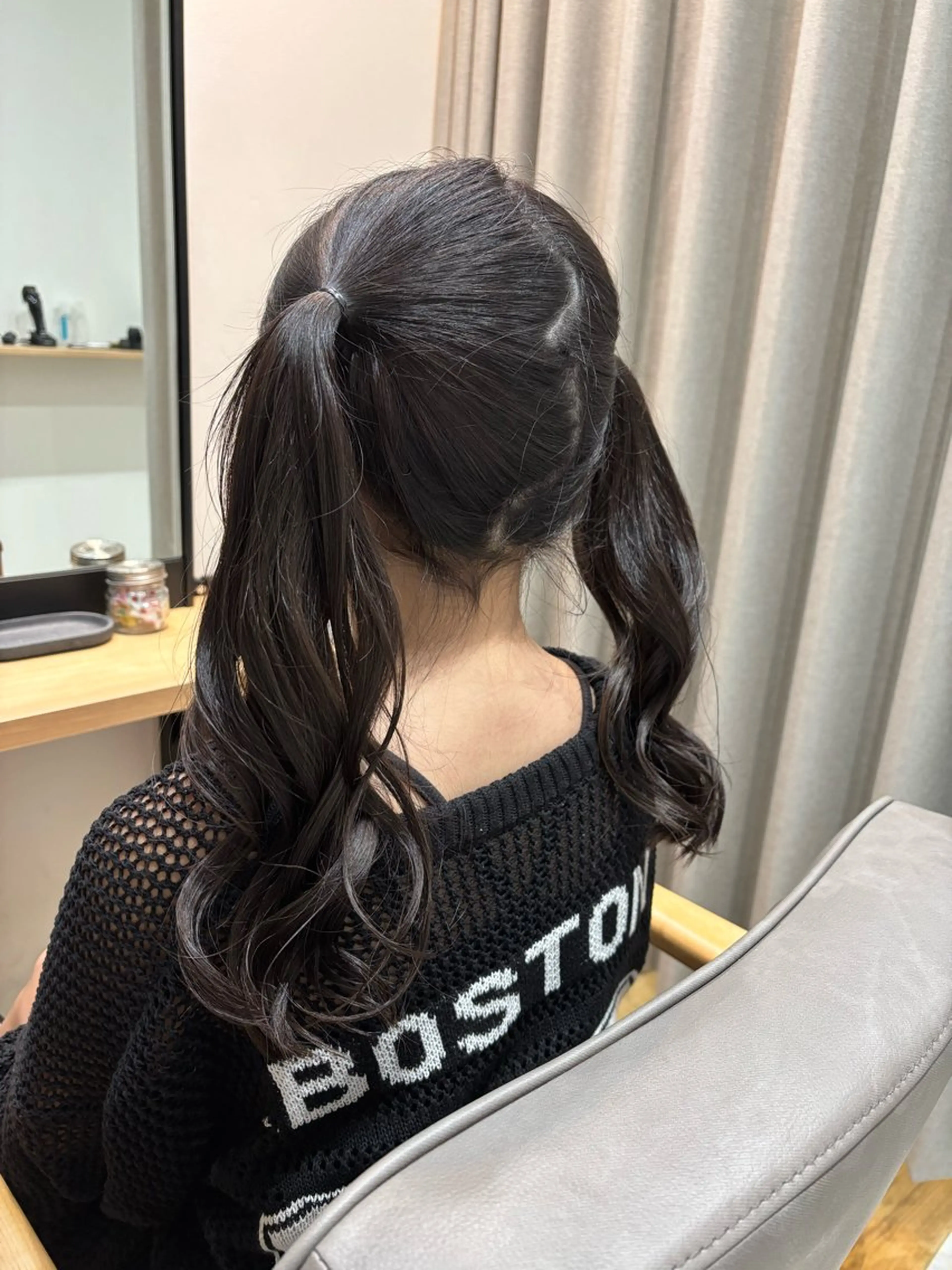 ロング カラー キッズ ブラウンカラー 学生 🤍美髪縮毛/髪質 改善/池上夏凜🤍のヘアスタイル