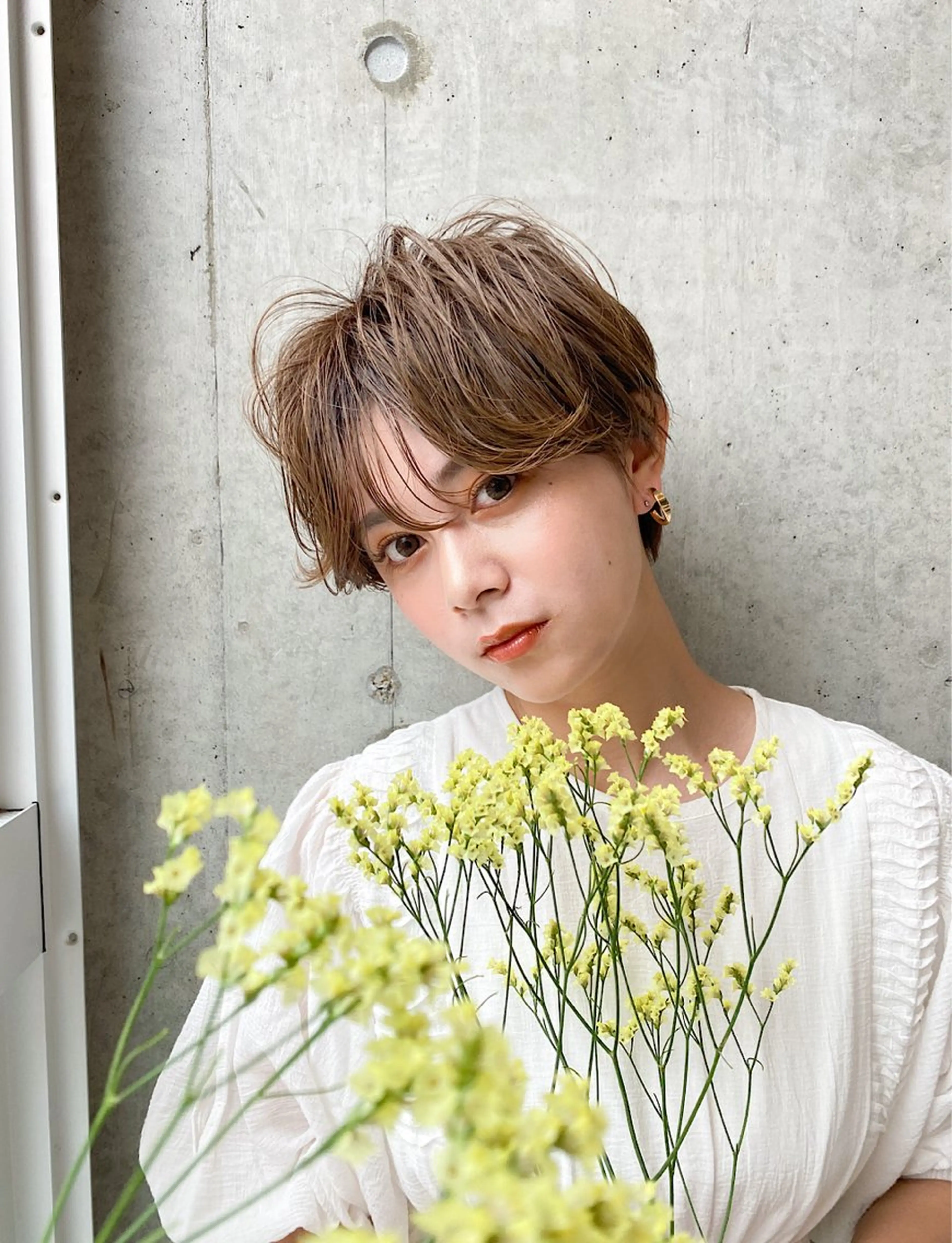 ショート hoNua. 栄/透明感カラーのヘアスタイル