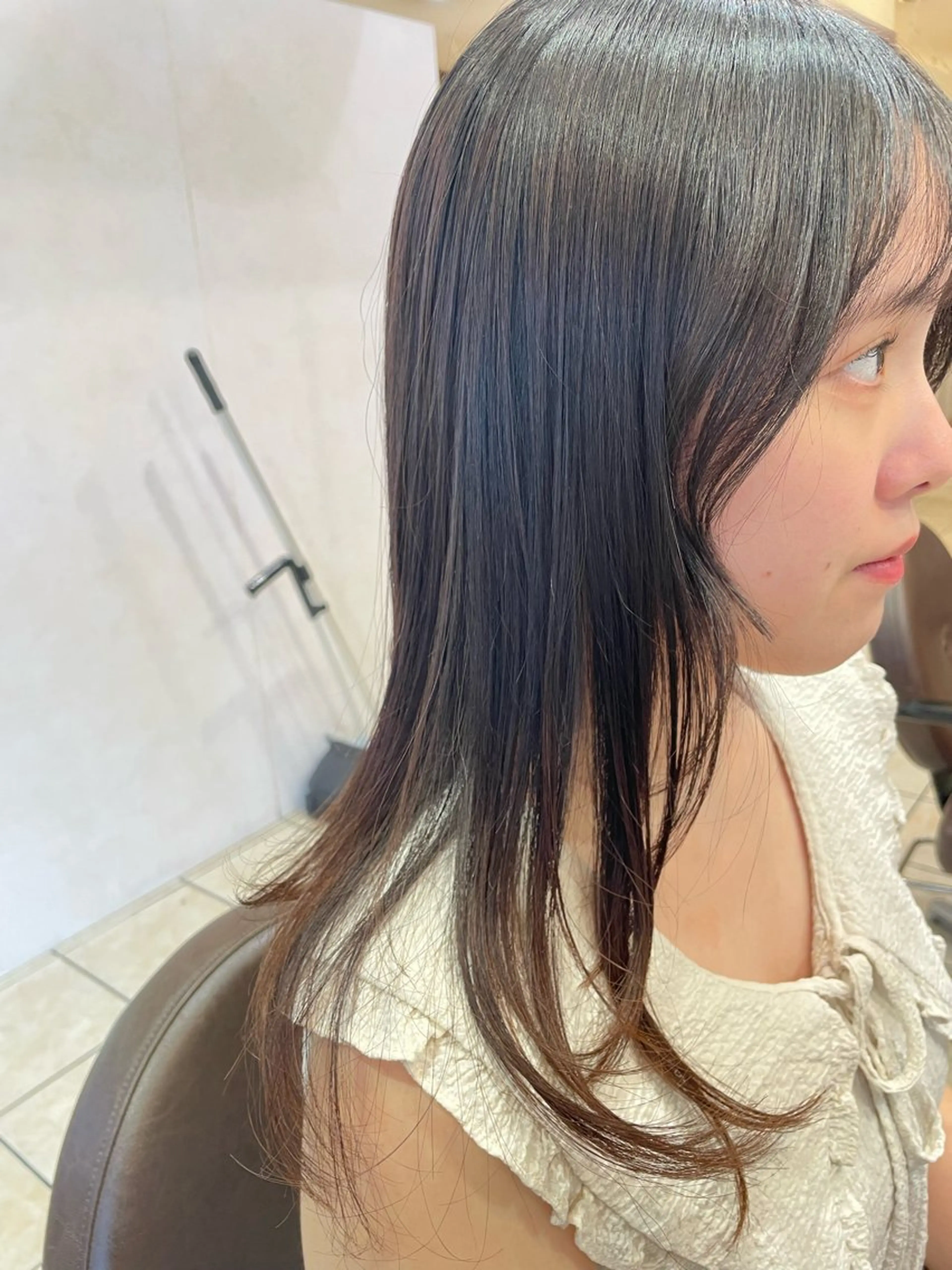 ロング 桑田 新菜のヘアスタイル