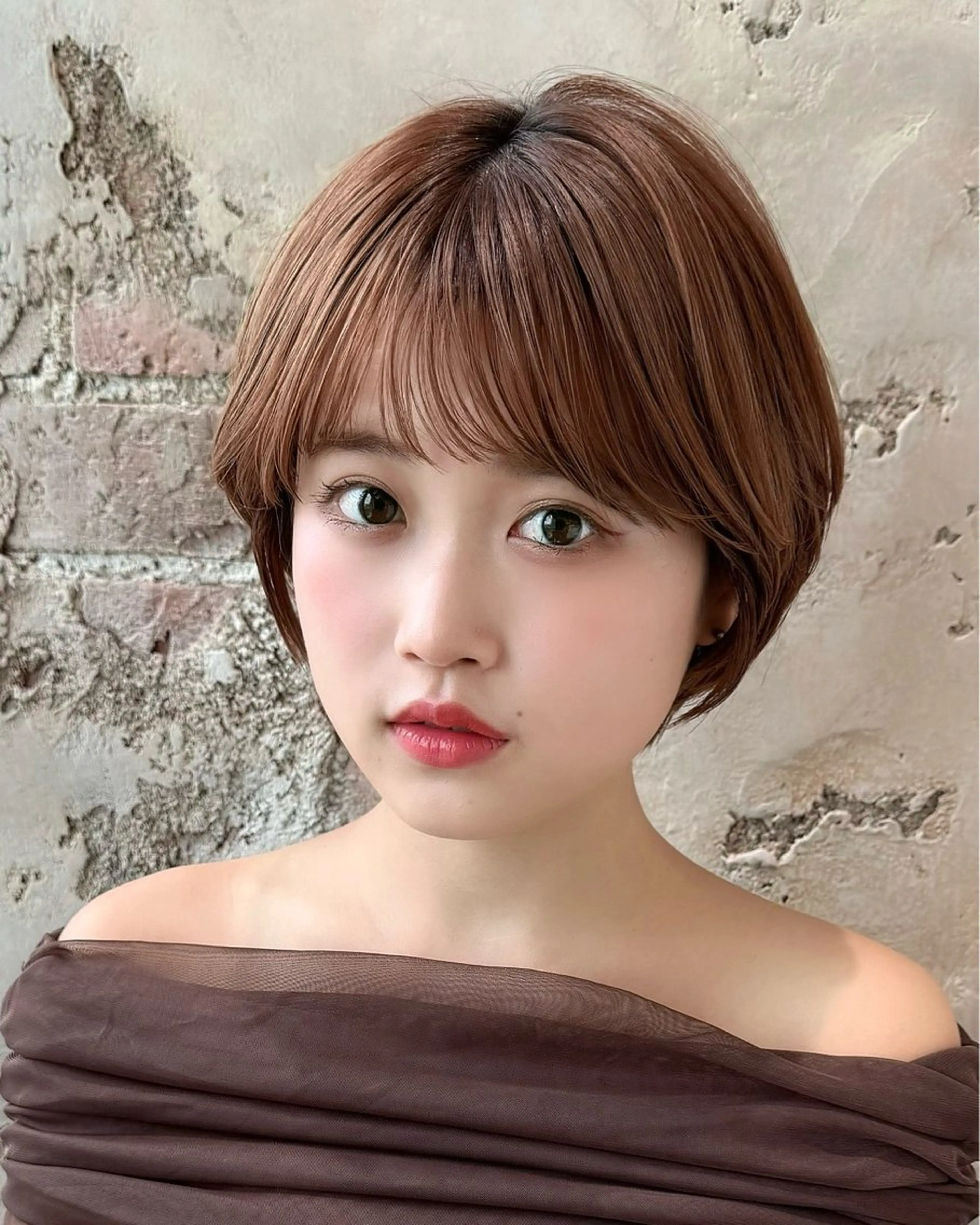 ショート カラー ヘアカラー トリートメント 💍新宿ショート 💍岩田莉奈のヘアスタイル