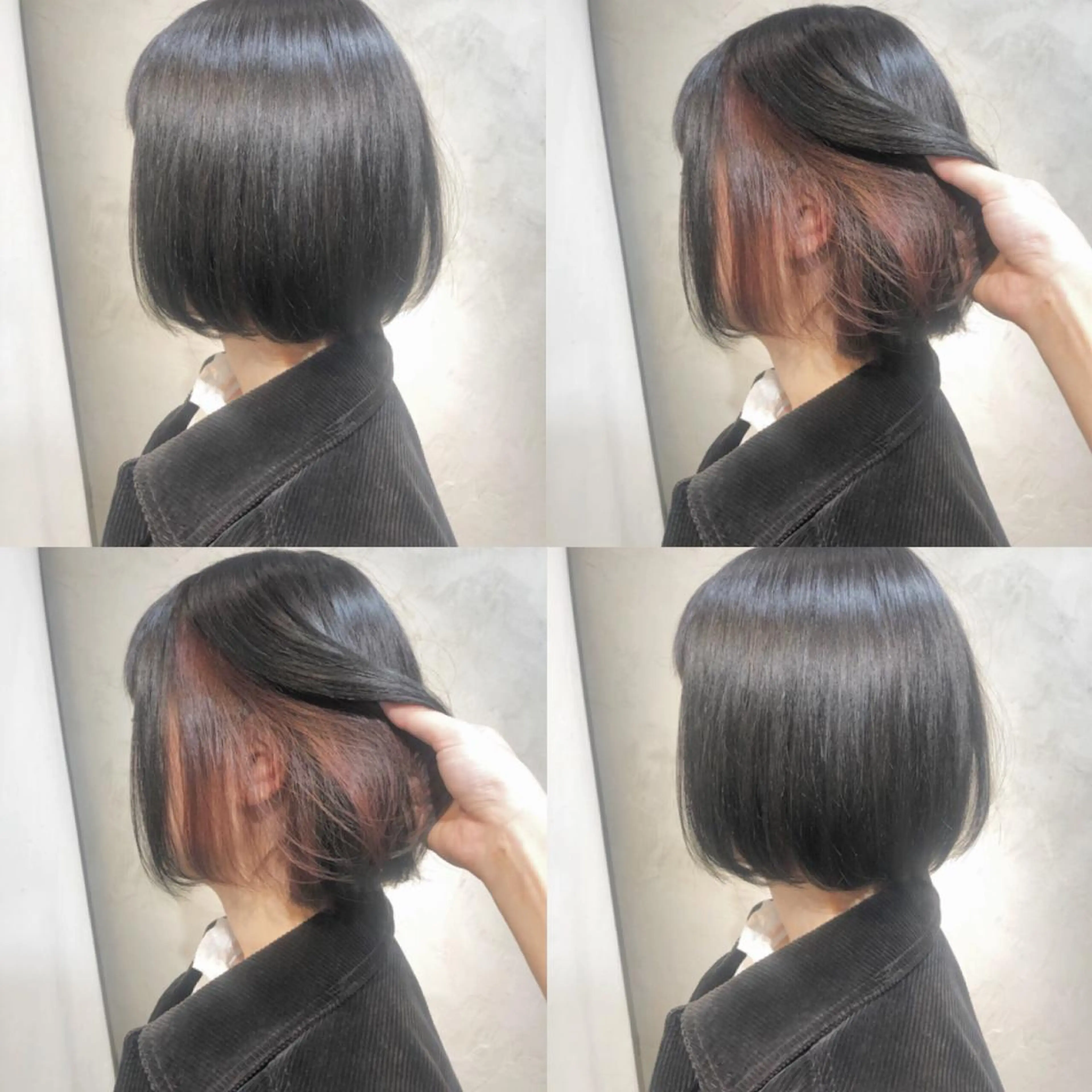 ショート カラー ブリーチ グレージュ イルミナカラー インナーカラー ヘアカラー sano sayakaのヘアスタイル