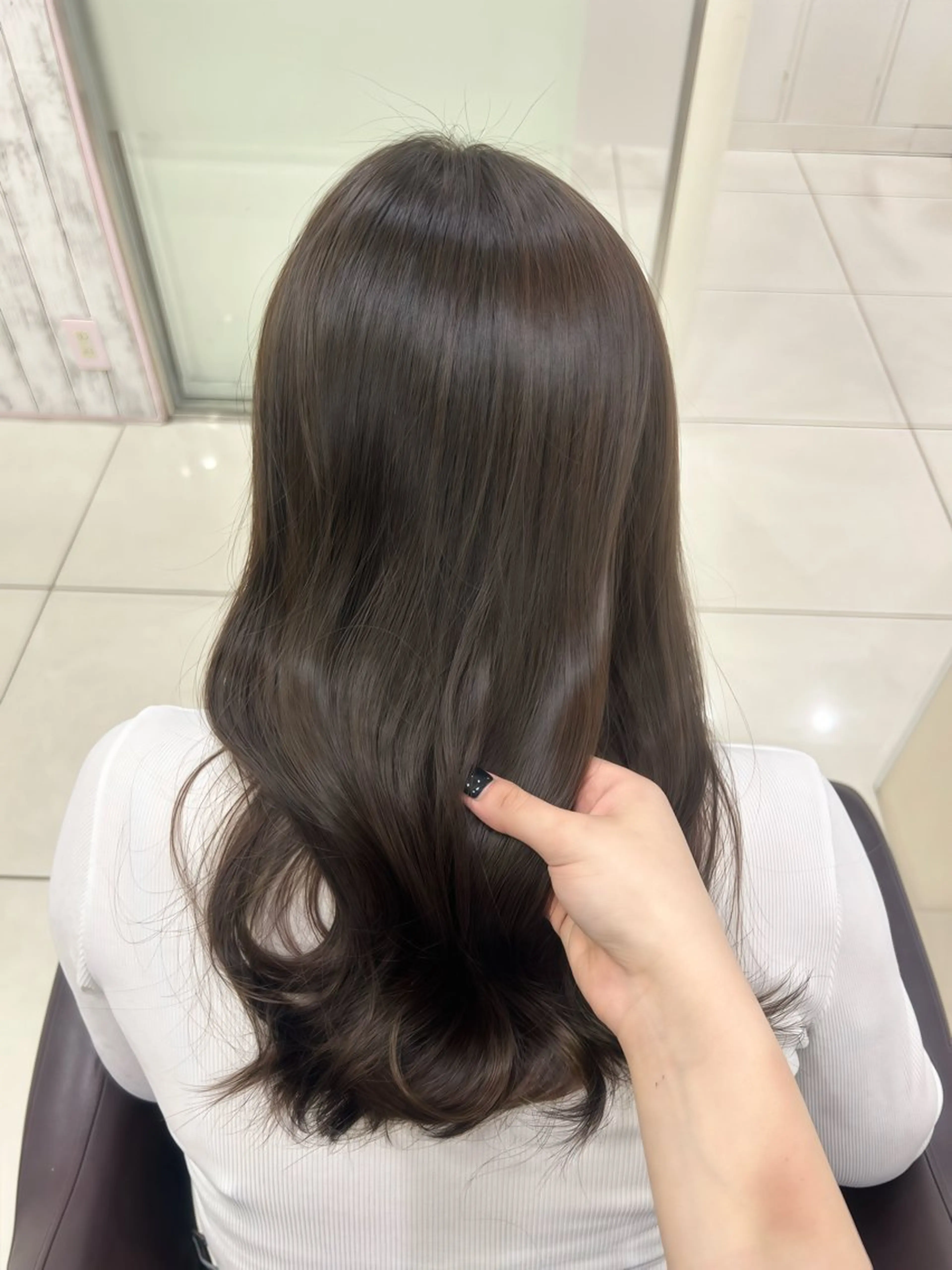 ロング カラー ヘアカラー トリートメント ヒナ/大和西大寺 /縮毛矯正/髪質改善のヘアスタイル