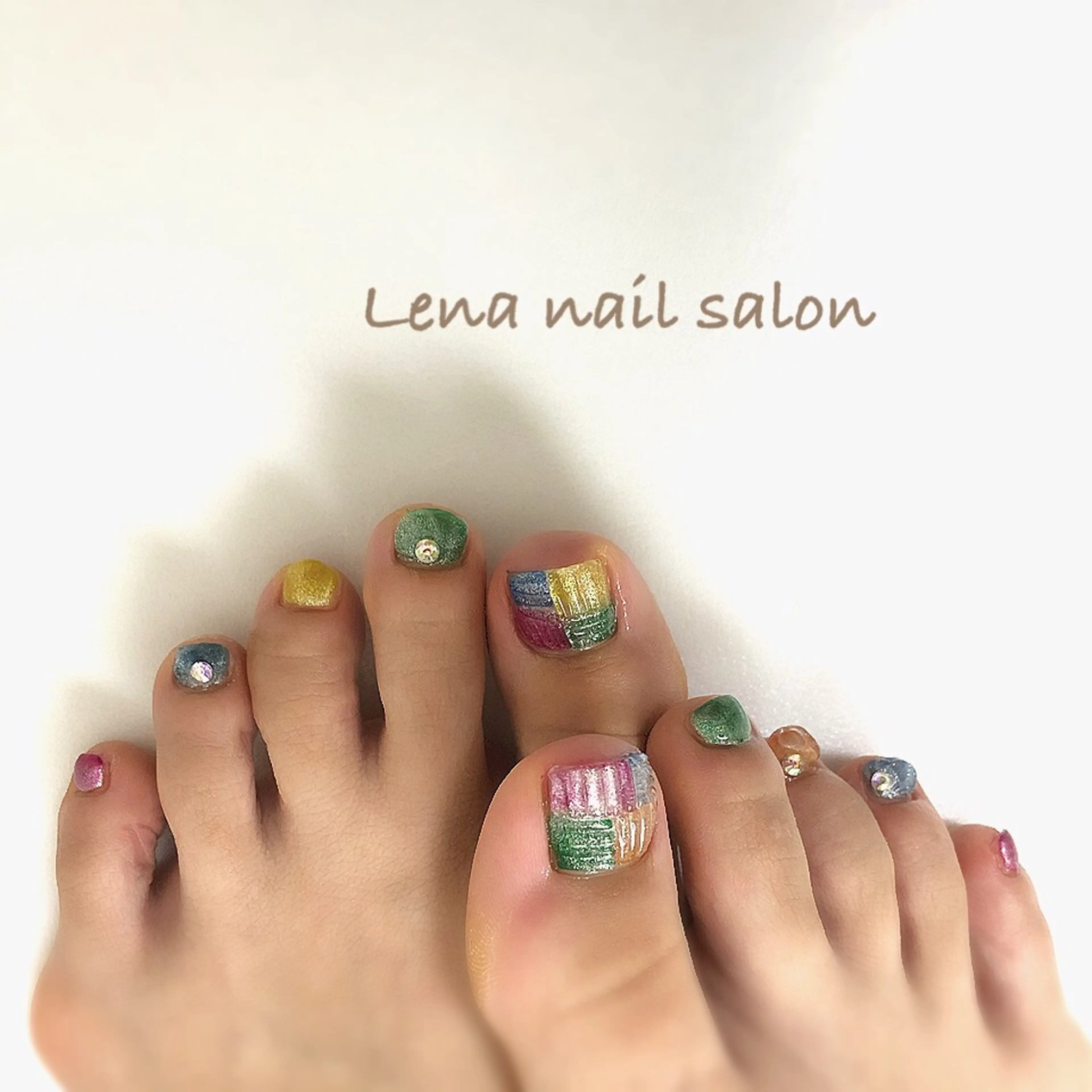 ネイル フットネイル 自爪育成ネイルケア Lena  nailのネイルデザイン