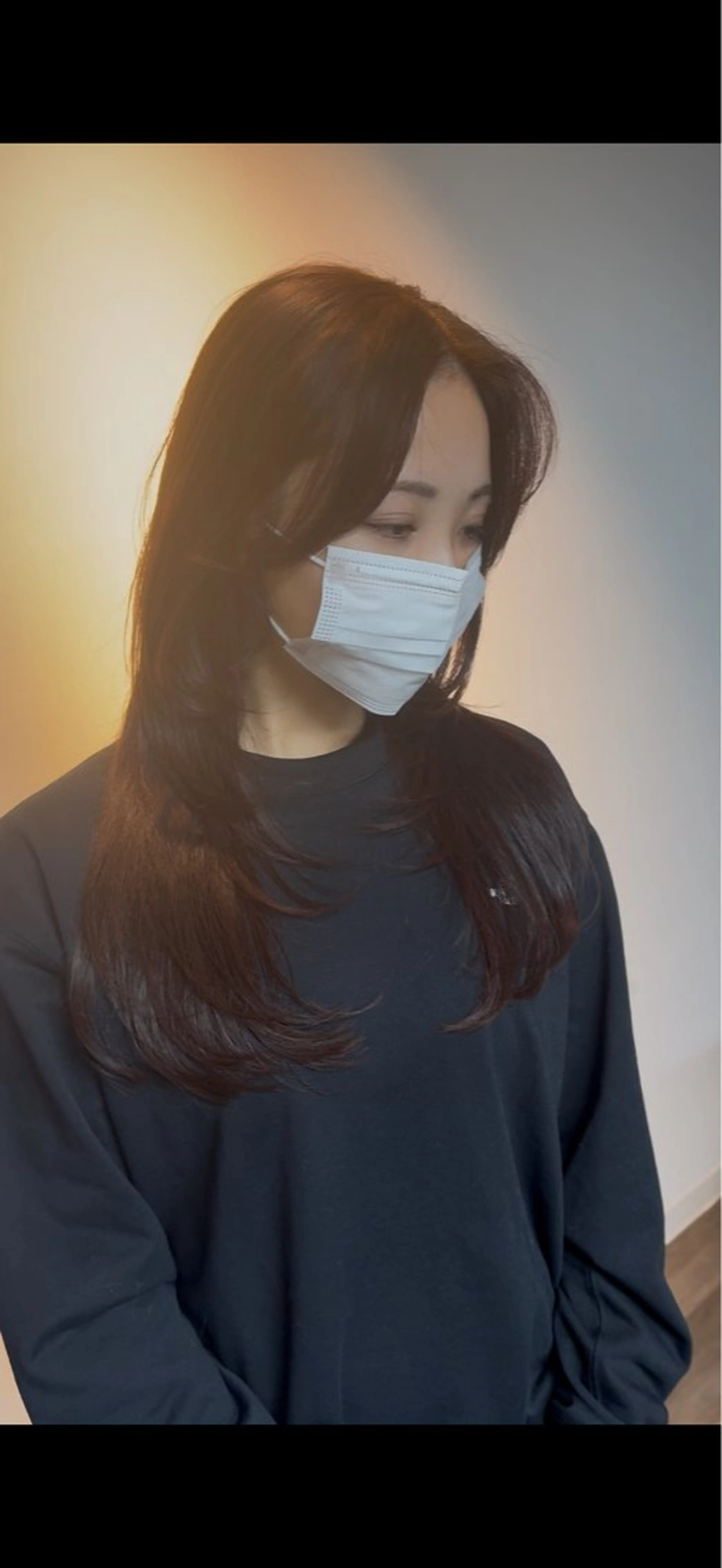 ロング 顔まわりレイヤー レイヤーカット カット ヘアカラー 【副店長】DAYS 2nd 久木山湧也のヘアスタイル