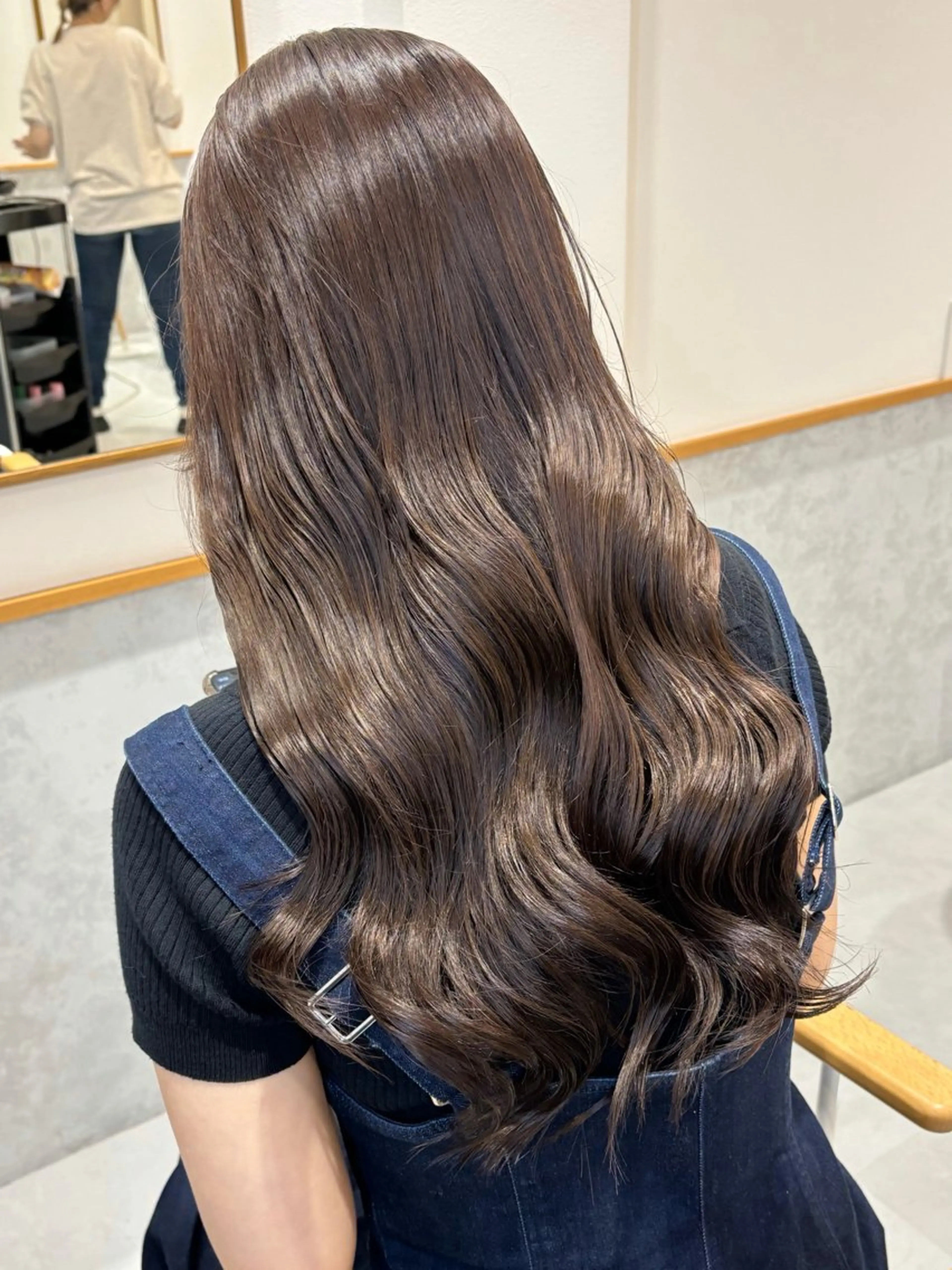 ロング カラー ブリーチ ブラウンカラー ダブルカラー ブリーチなしカラー ヘアカラー misaki🦄 lange hairのヘアスタイル