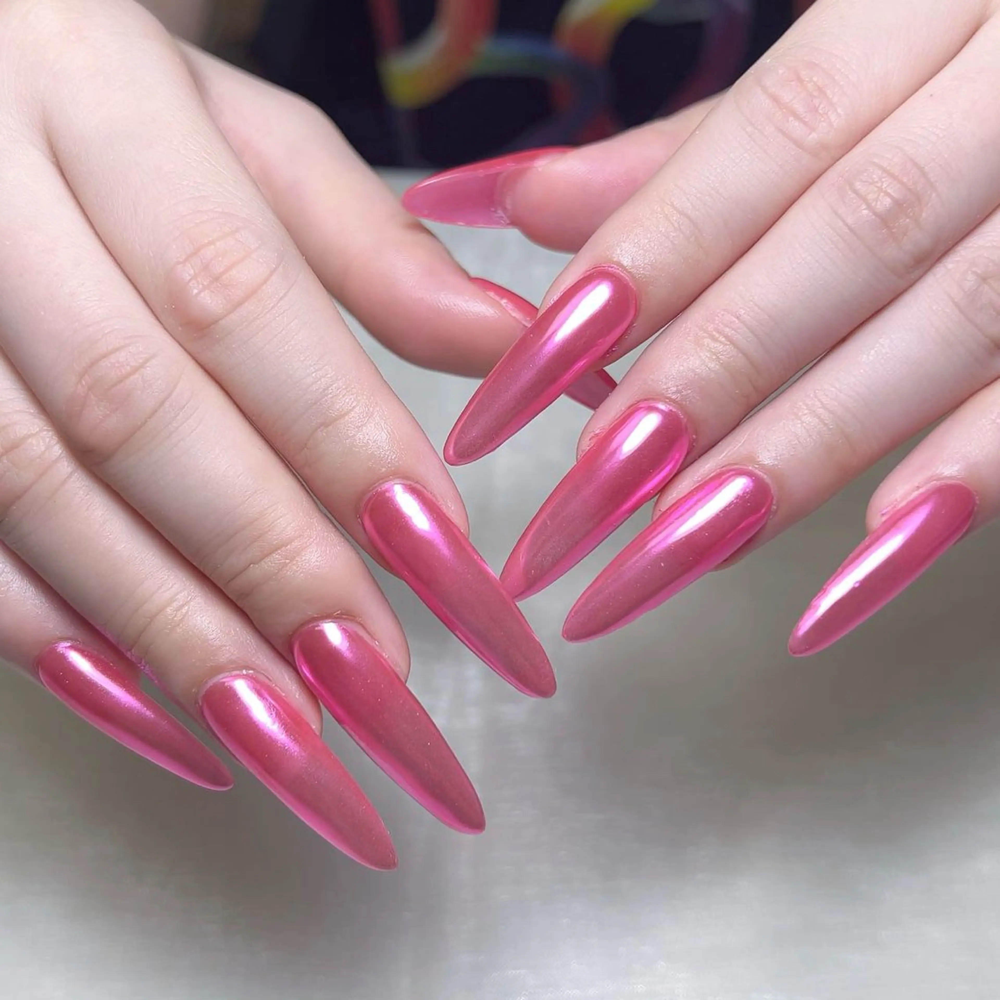 メンズ ネイル ミラーネイル Nail salon 木にいるのネイルデザイン