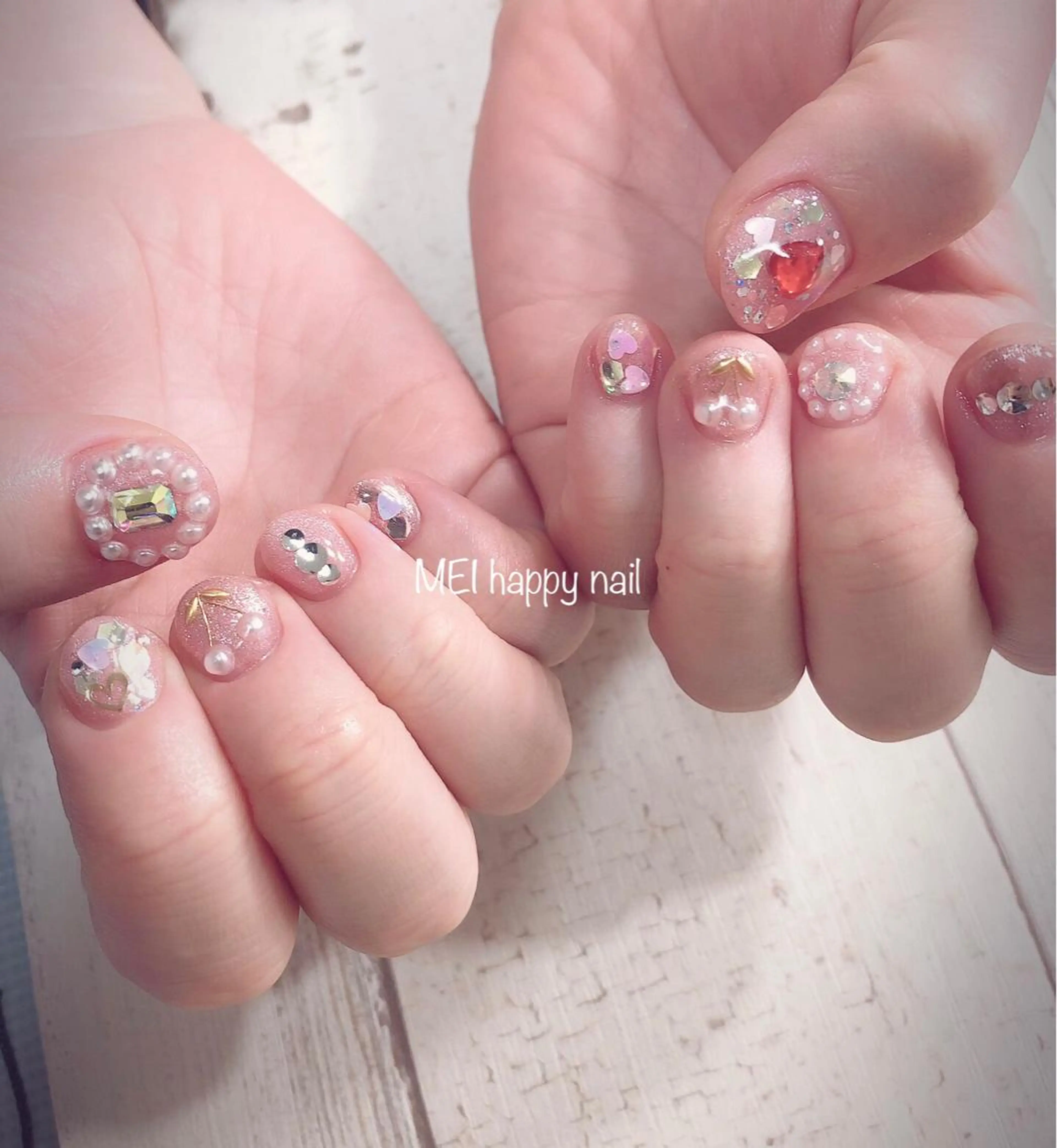 ネイル オーロラネイル ジェルネイル パラジェル 北浦和 自爪育成ケアのネイルデザイン