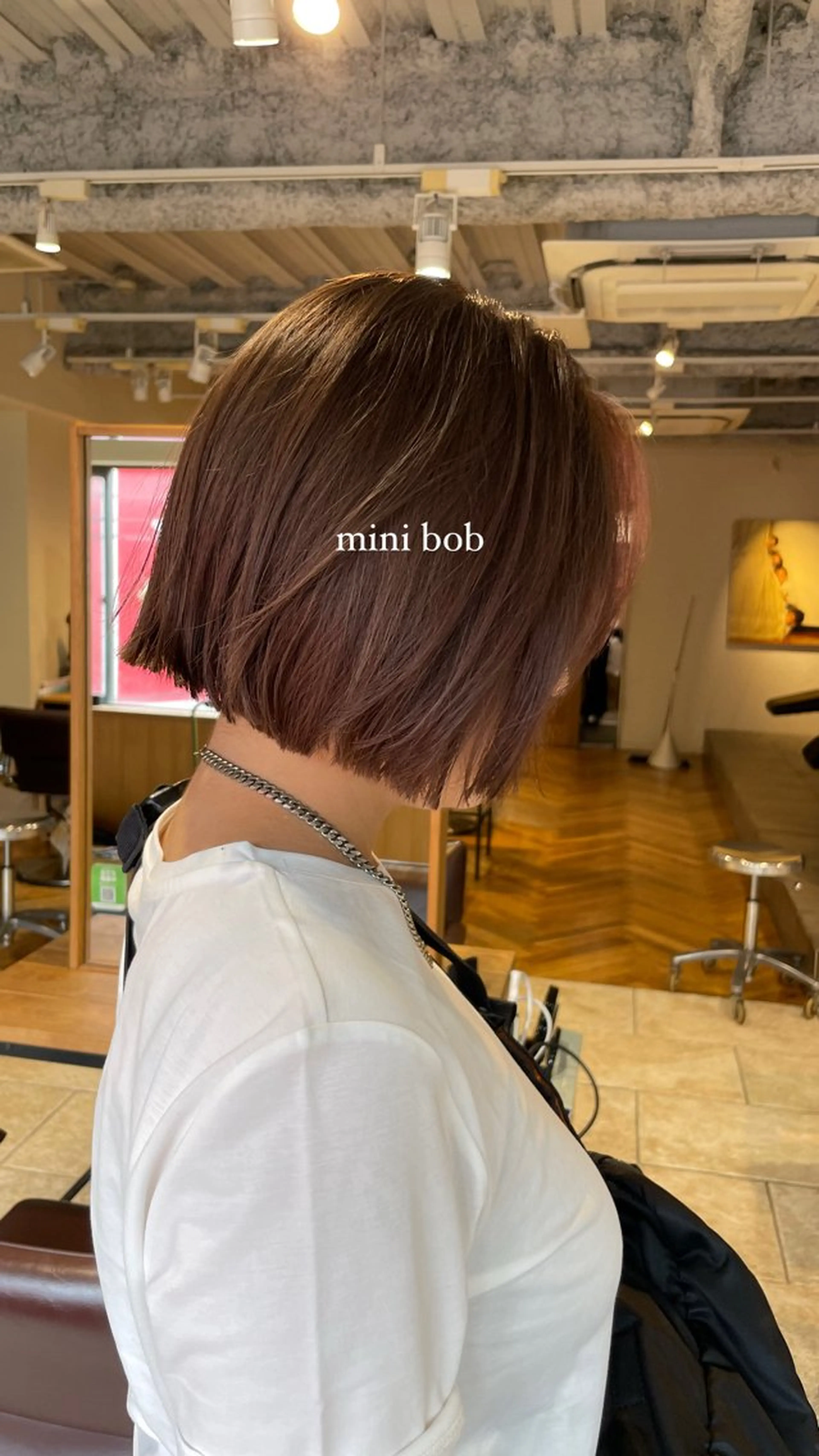 ショート カラー ボブ レイヤー／髪質改善／ 銀座／CHIEのヘアスタイル