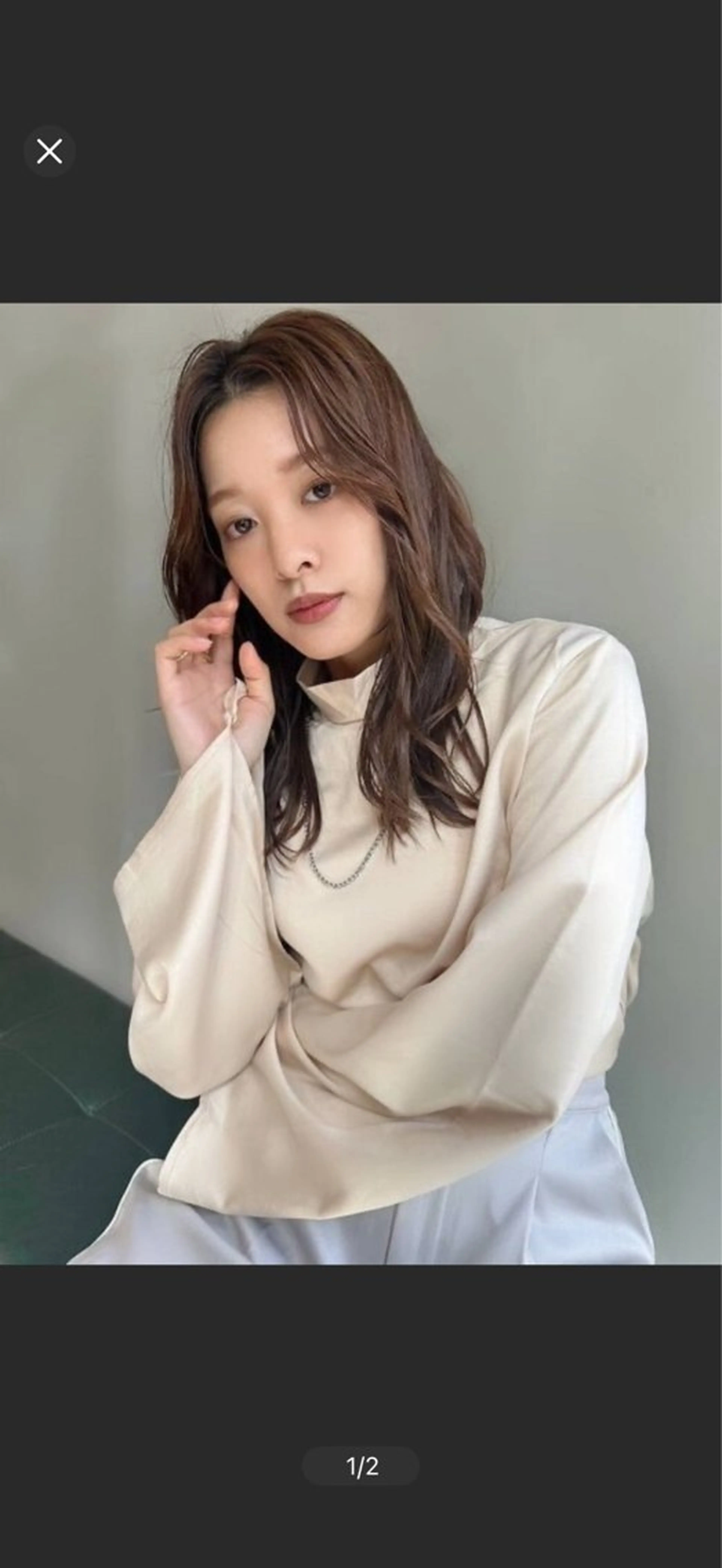 セミロング カラー 野口 和真のヘアスタイル