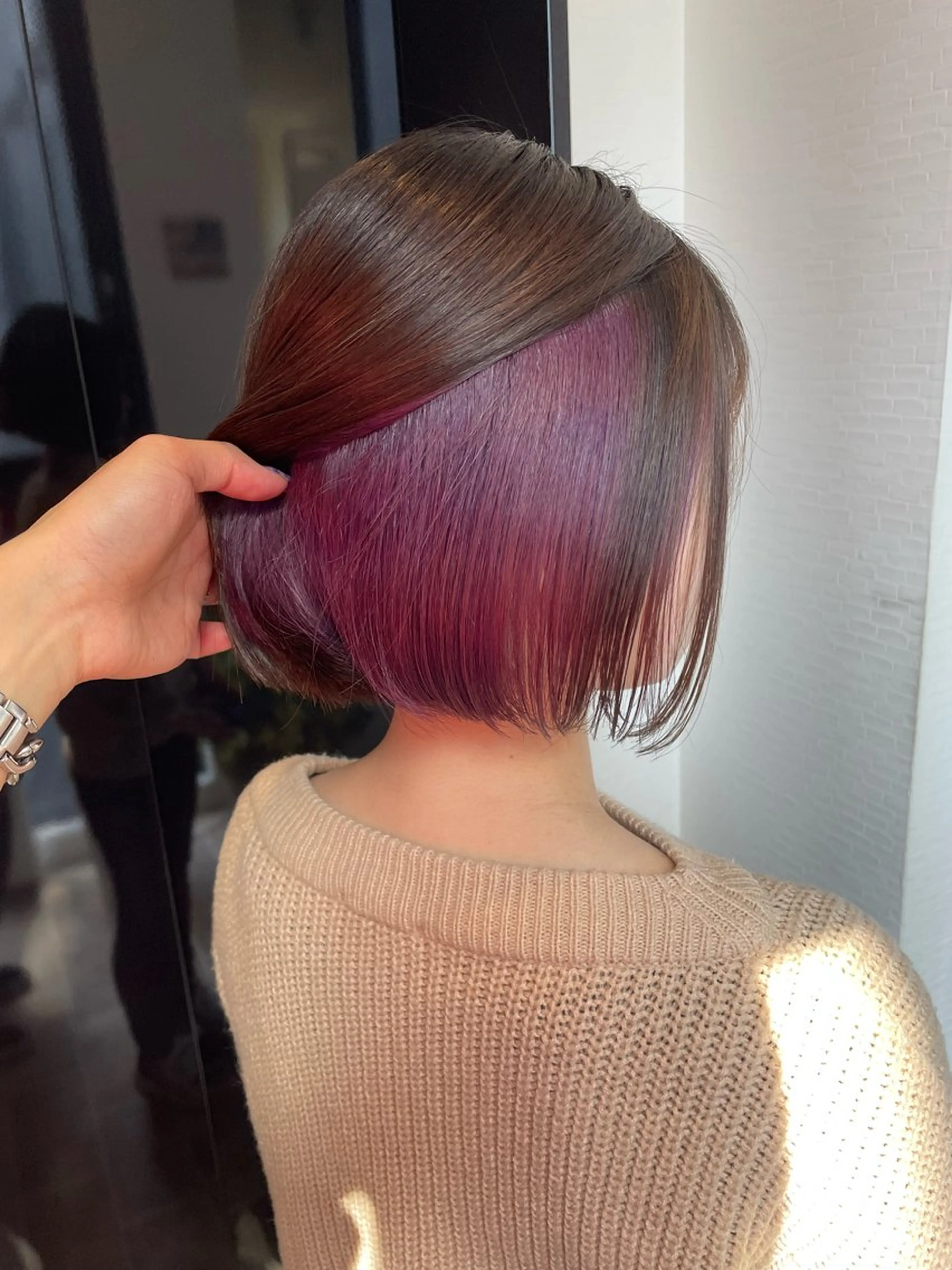 ミディアム カラー ラベンダーカラー ピンクカラー ピンクラベンダー カット ヘアカラー トリートメント YUI/ ブリーチカラー🌷のヘアスタイル