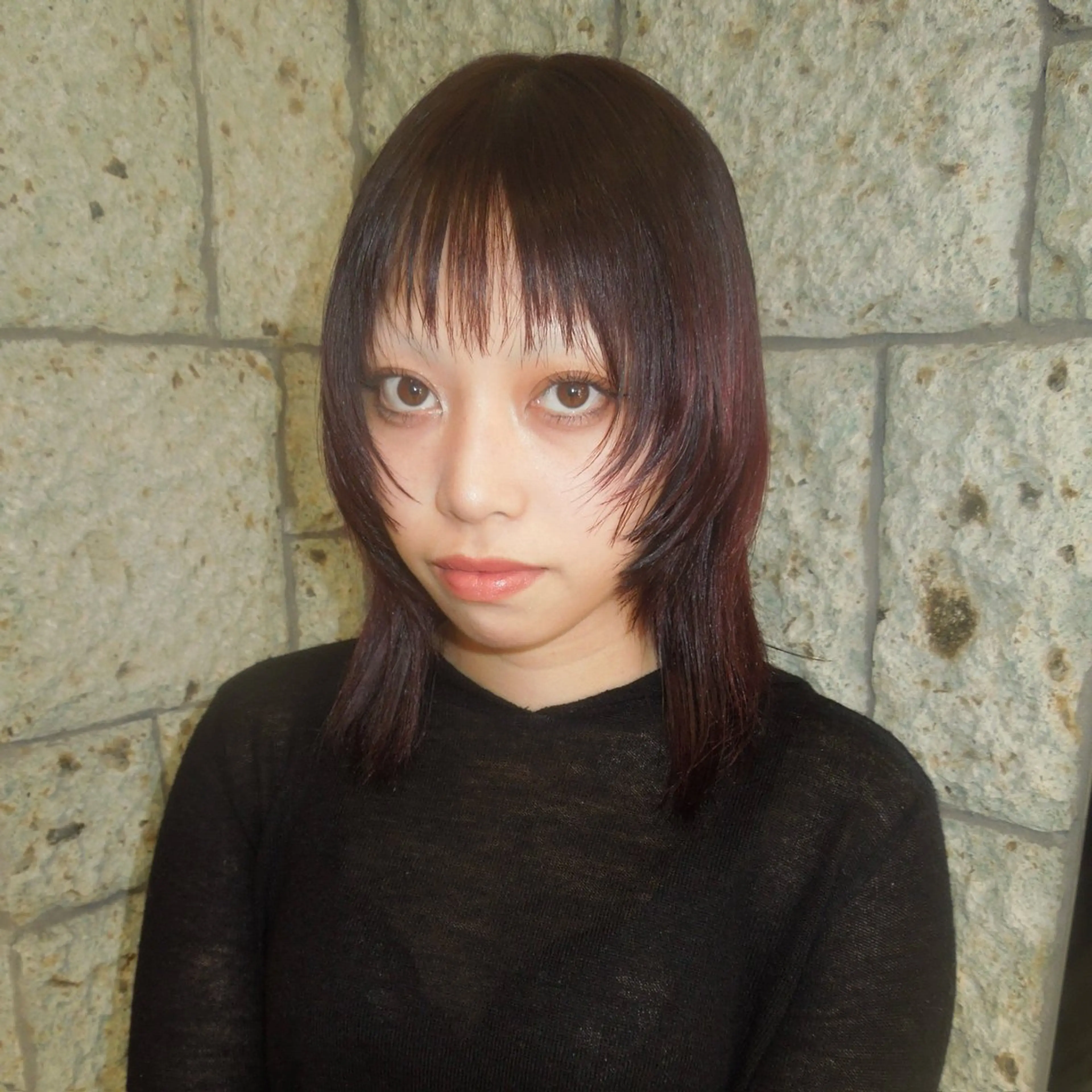 セミロング カラー ケアカラー タマキ/似合わせ カット/Wカラーのヘアスタイル