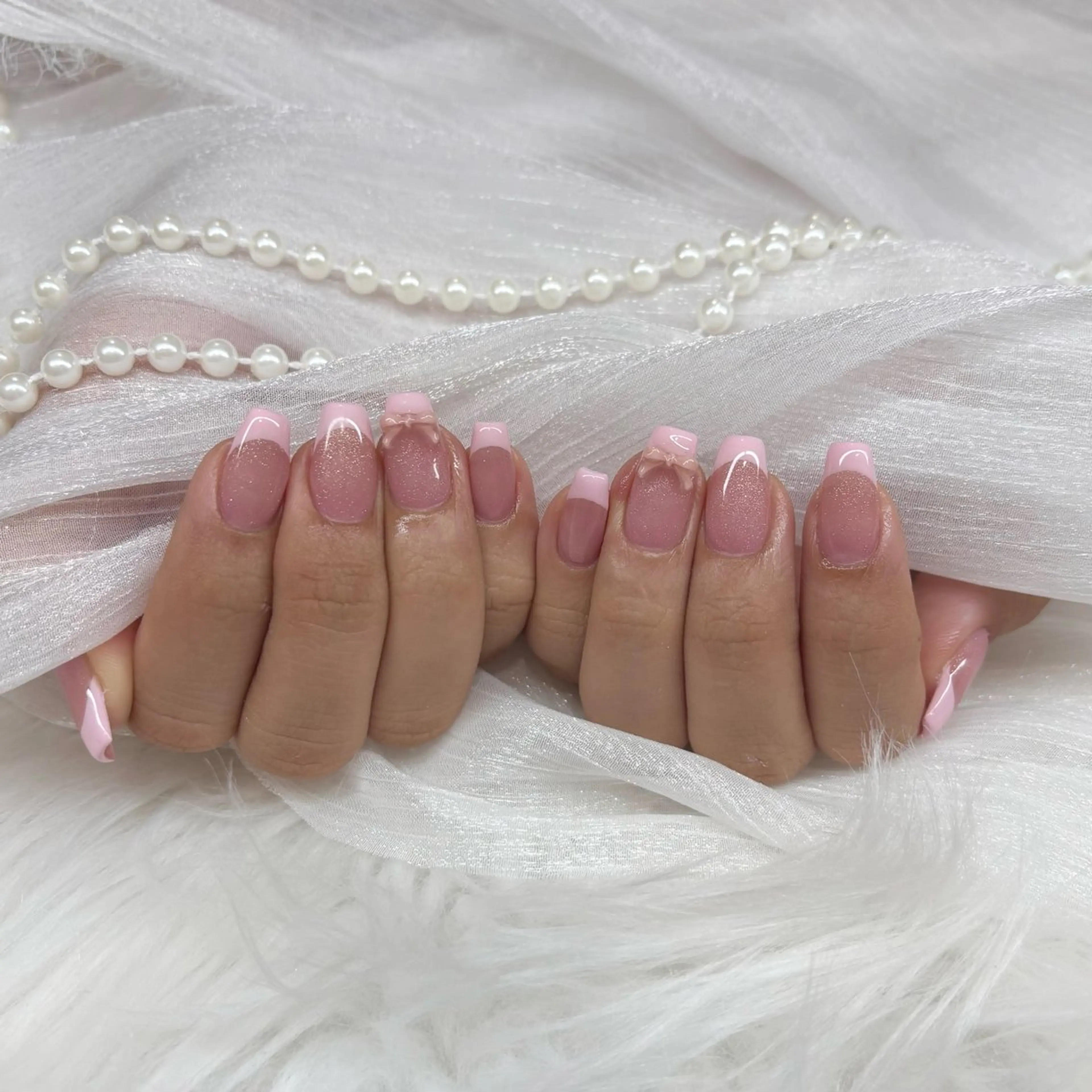 ネイル フレンチネイル ハンドネイル Sakura Lino三郷駅尾張旭のネイルデザイン