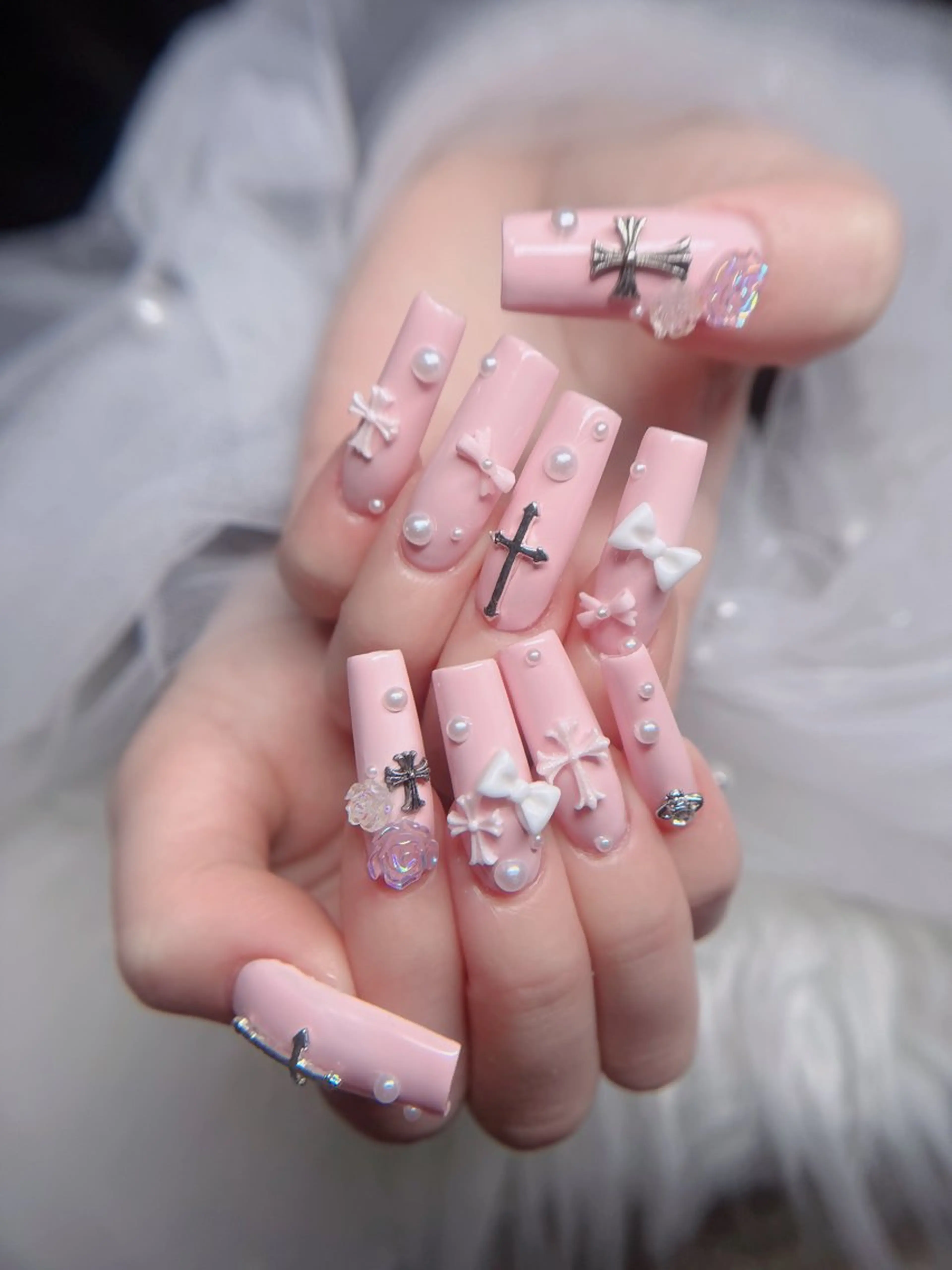 ネイル フレンチネイル ジェルネイル ハロウィン 韓国ネイル マグネットネイル ハンドネイル Hbaby nailのネイルデザイン