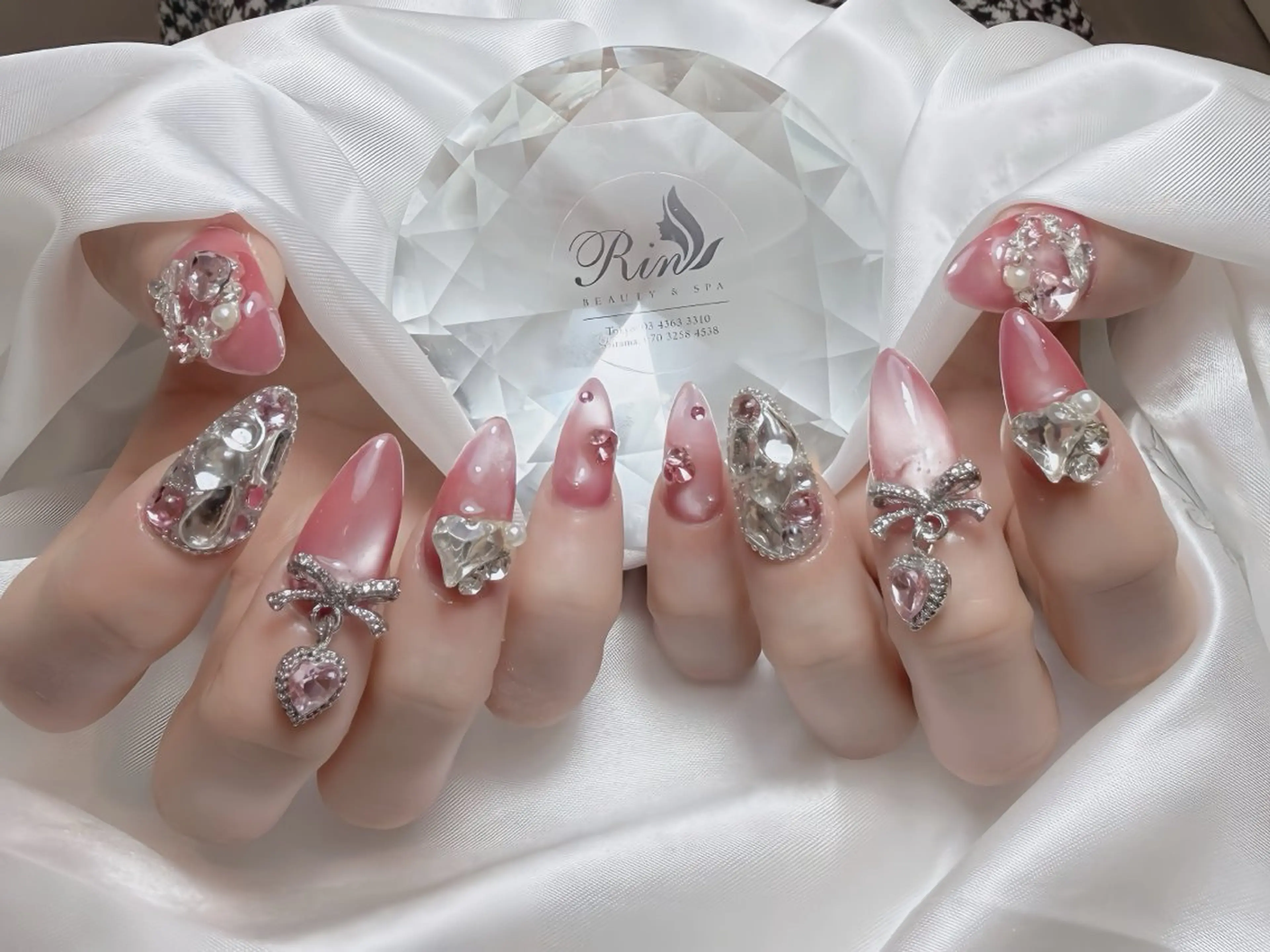 ネイル アートネイル ロングネイル ニュアンスネイル スカルプネイル ネイルチップ ハンドネイル Rin Nail 新大久保店のネイルデザイン