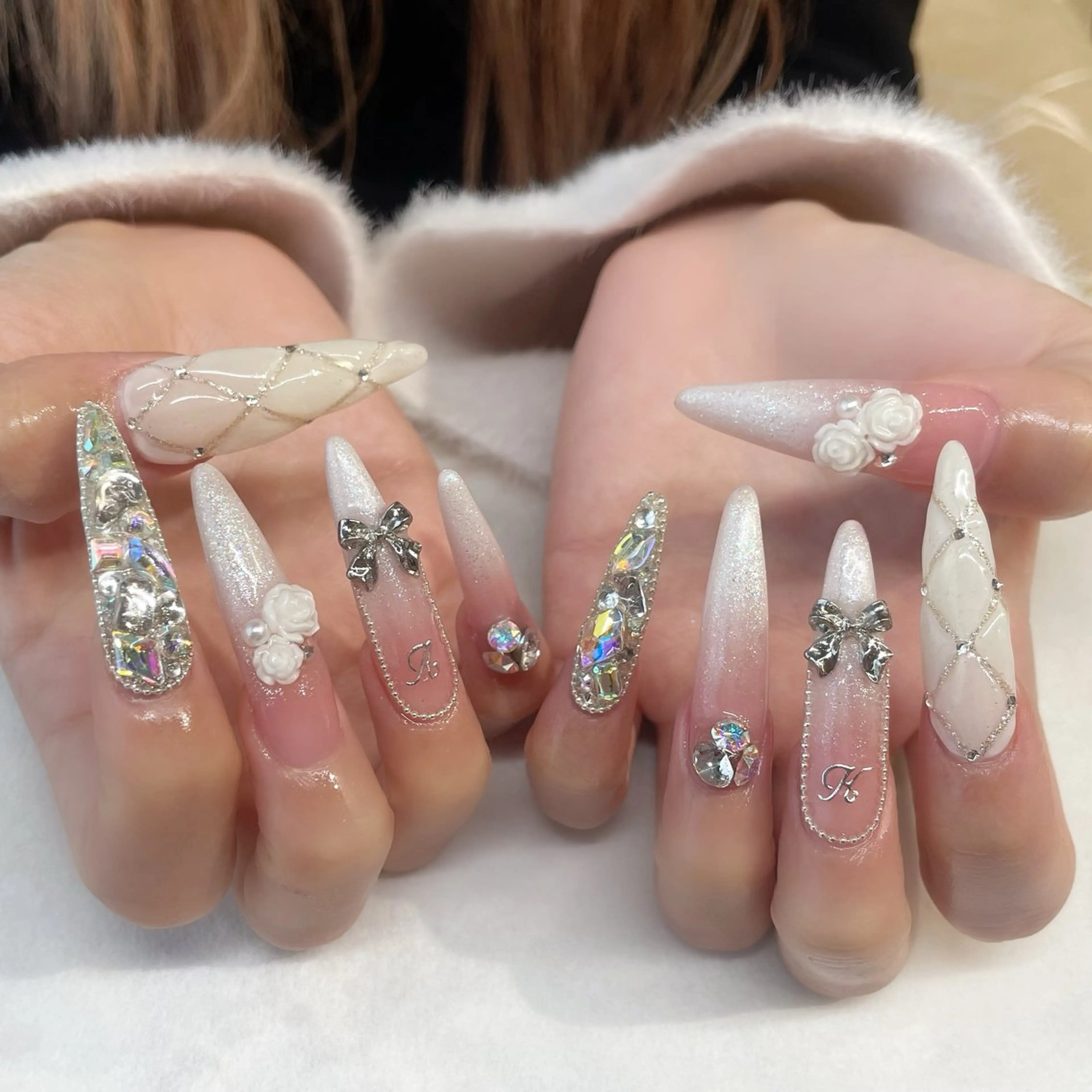 ネイル ハンドネイル 💎🐰 saki. m 🐰💎のネイルデザイン