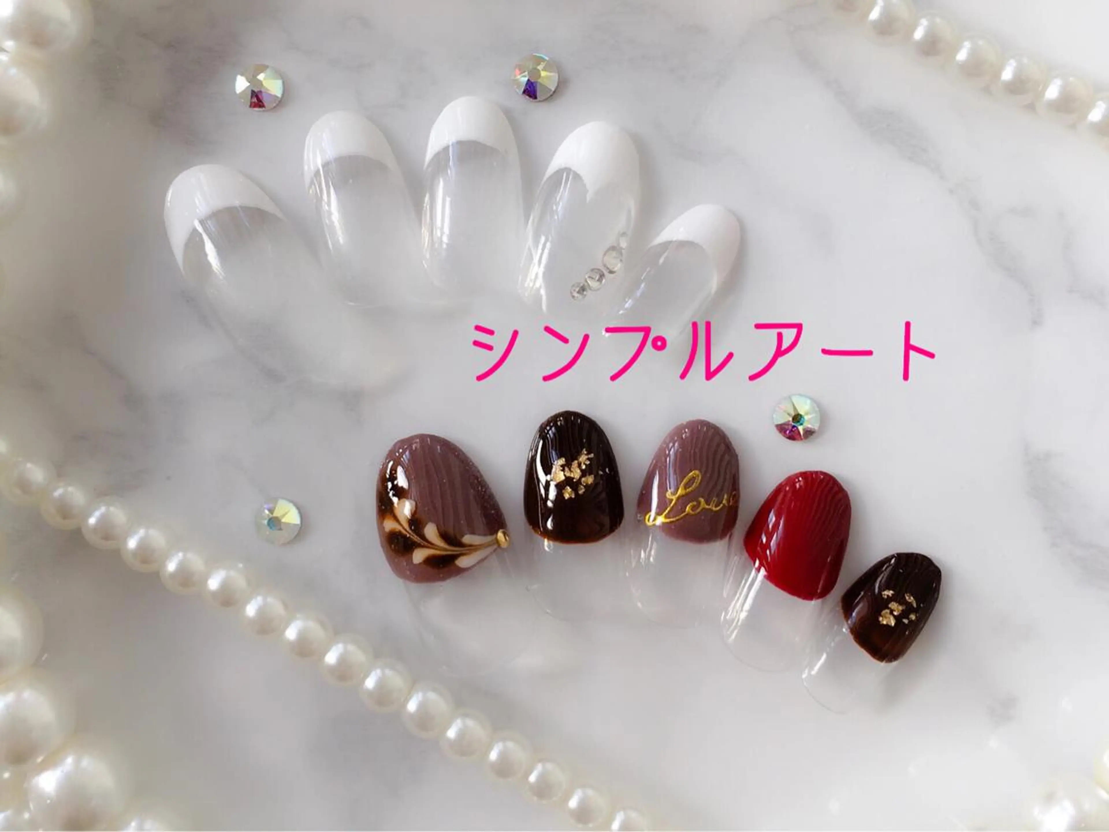 ネイル アートネイル シンプルネイル HALU ハルのネイルデザイン