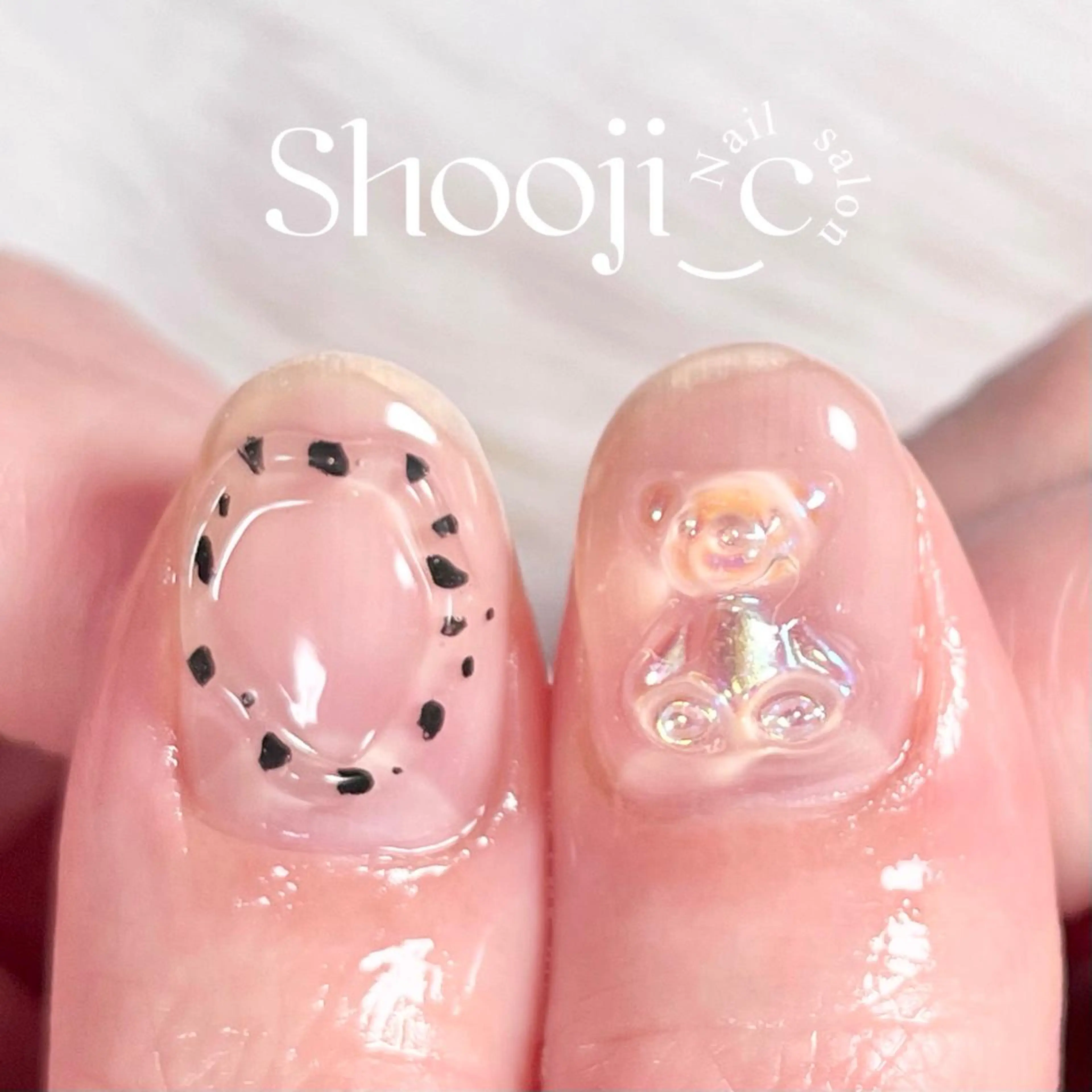 ネイル アートネイル クリアネイル 長さ出し ジェルネイル スカルプネイル Shooji_c Nail salonのネイルデザイン