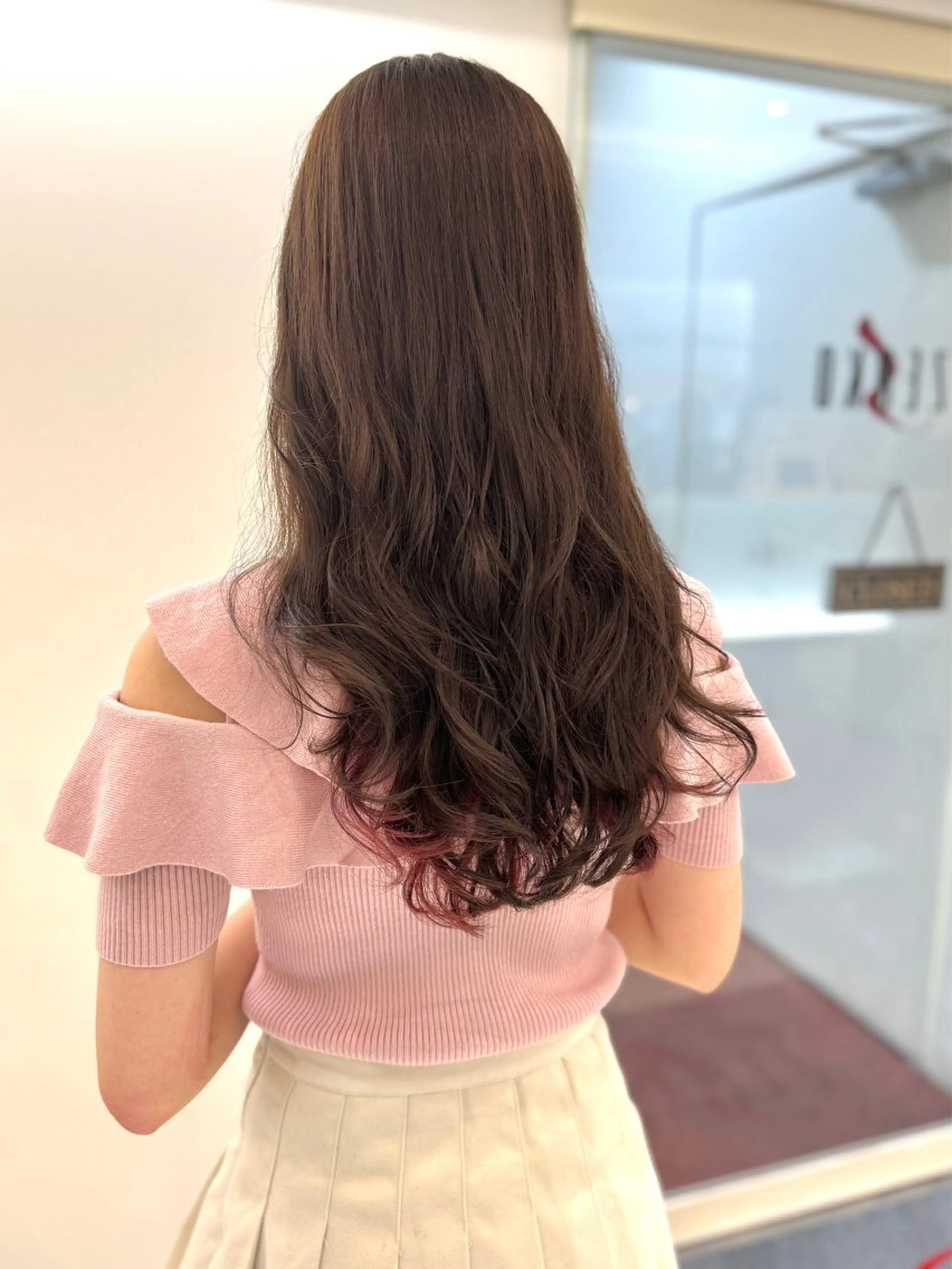 ロング パーマ カット パーマ トリートメント デジタルパーマ/ コテ巻き風パーマのヘアスタイル