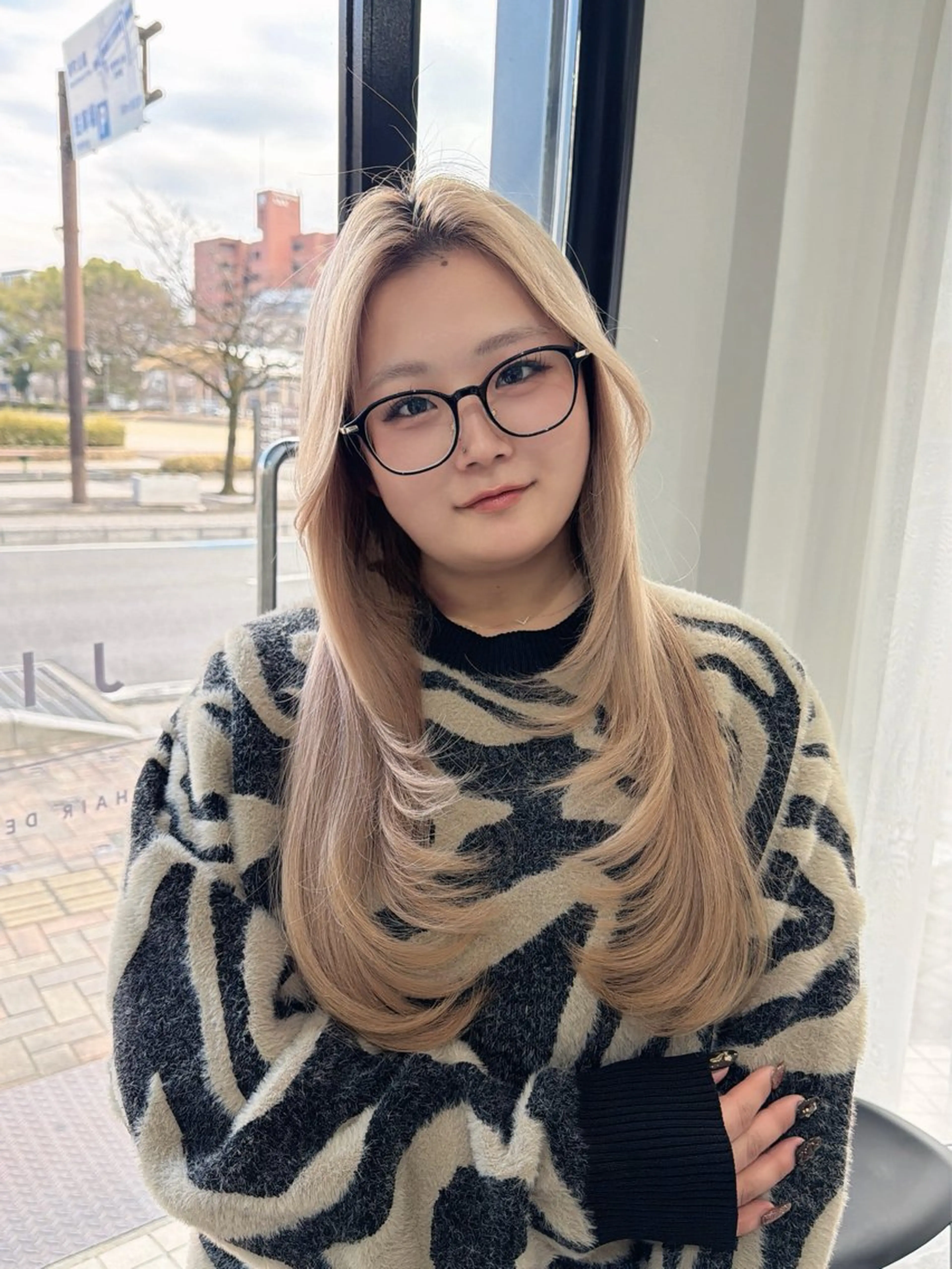 ロング ヘアカラー トリートメント 🦖JIN HAIR DESIGN🦖のヘアスタイル