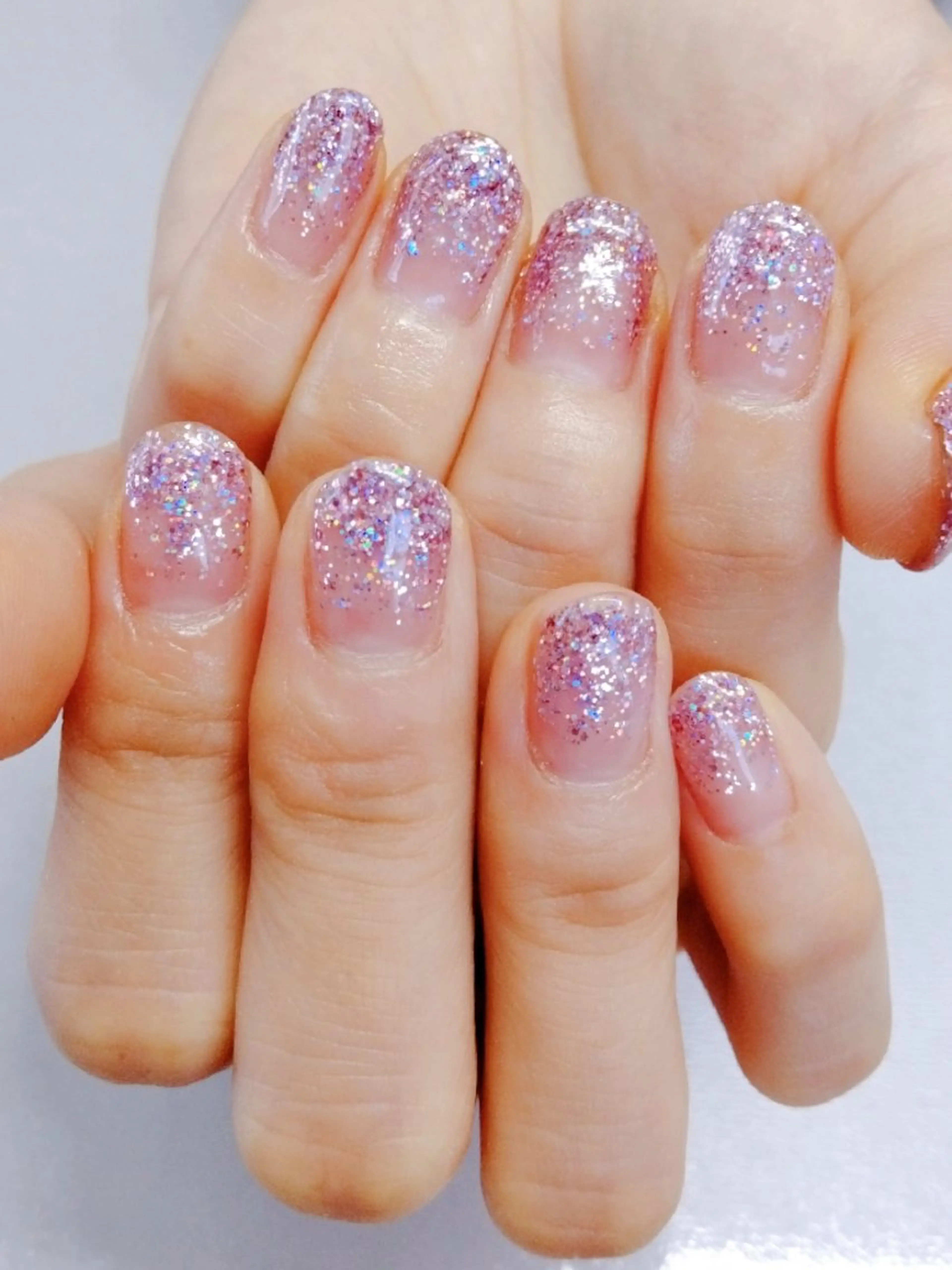 ネイル フットネイル ラメ(グリッター) ラメグラデーション mi hoのネイルデザイン